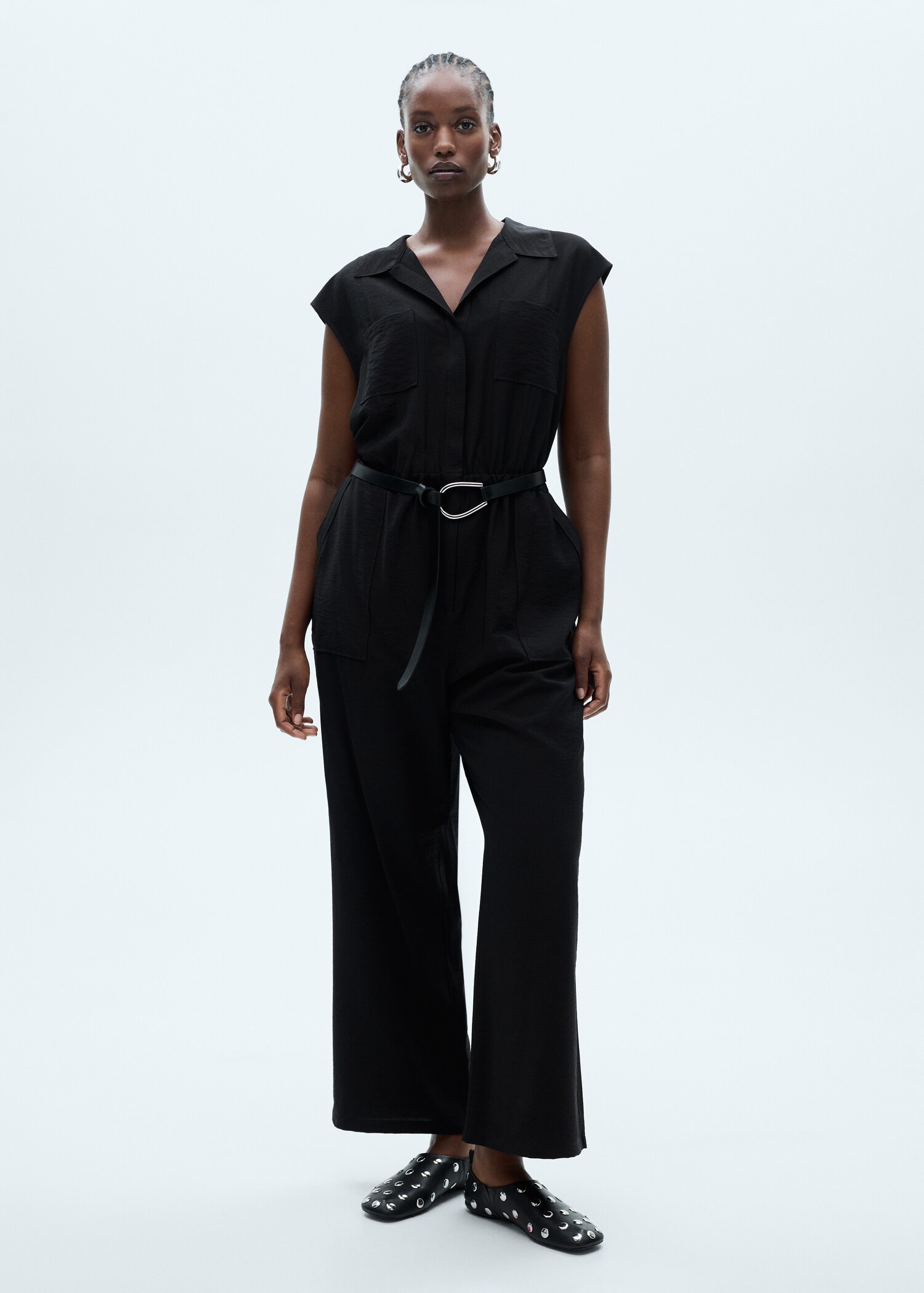 Jumpsuit fickor skjortkrage - Detaljer om artikeln 3