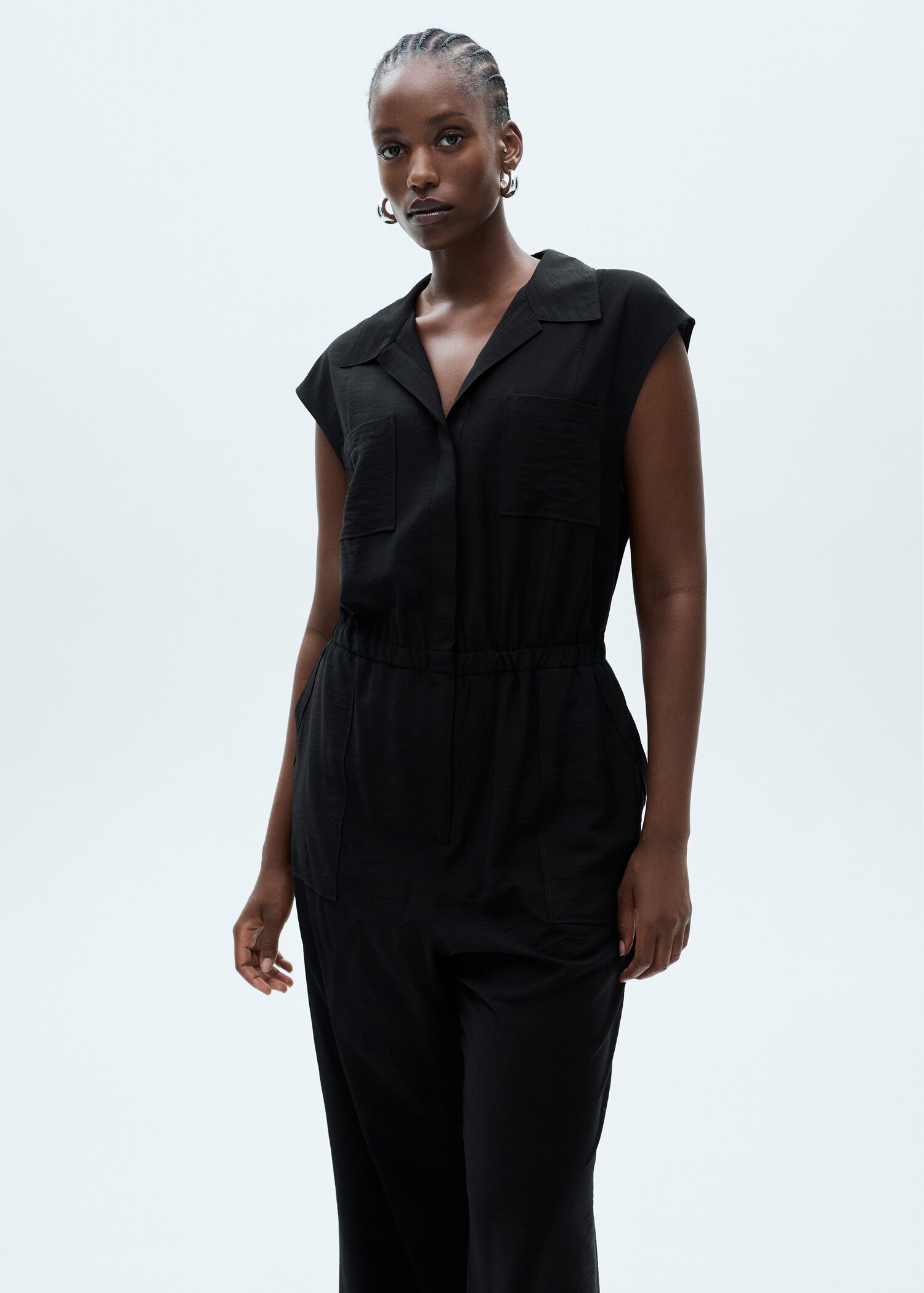 Jumpsuit fickor skjortkrage - Detaljer om artikeln 5