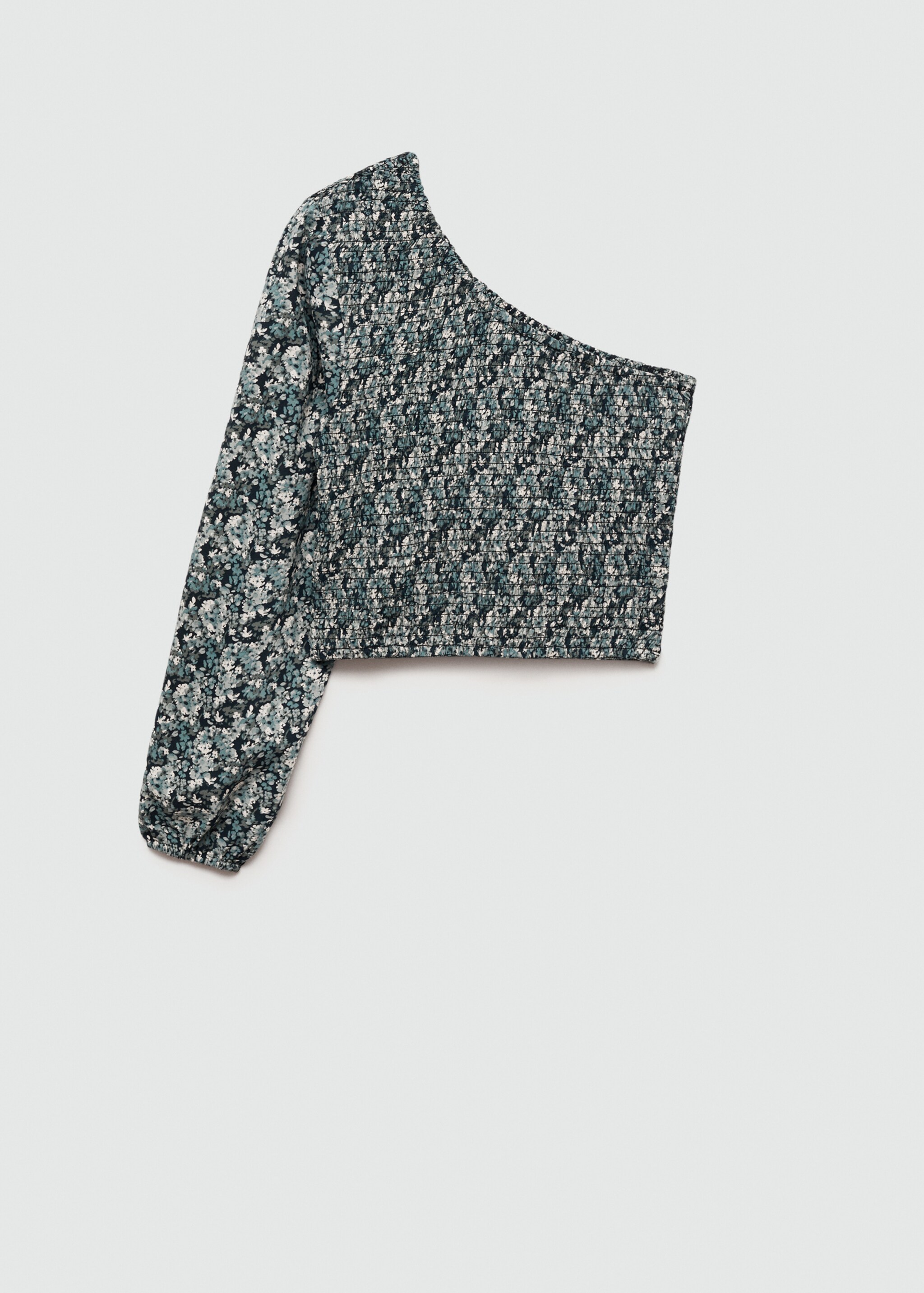 Blusa asimmetrica stampata - Articolo senza modello