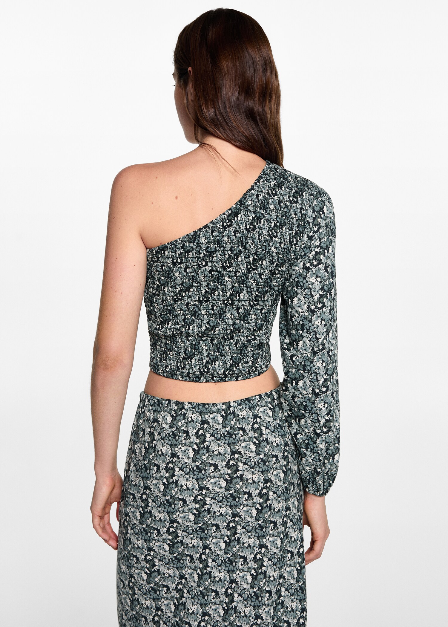 Asymmetrical printed blouse - Reverse of the article