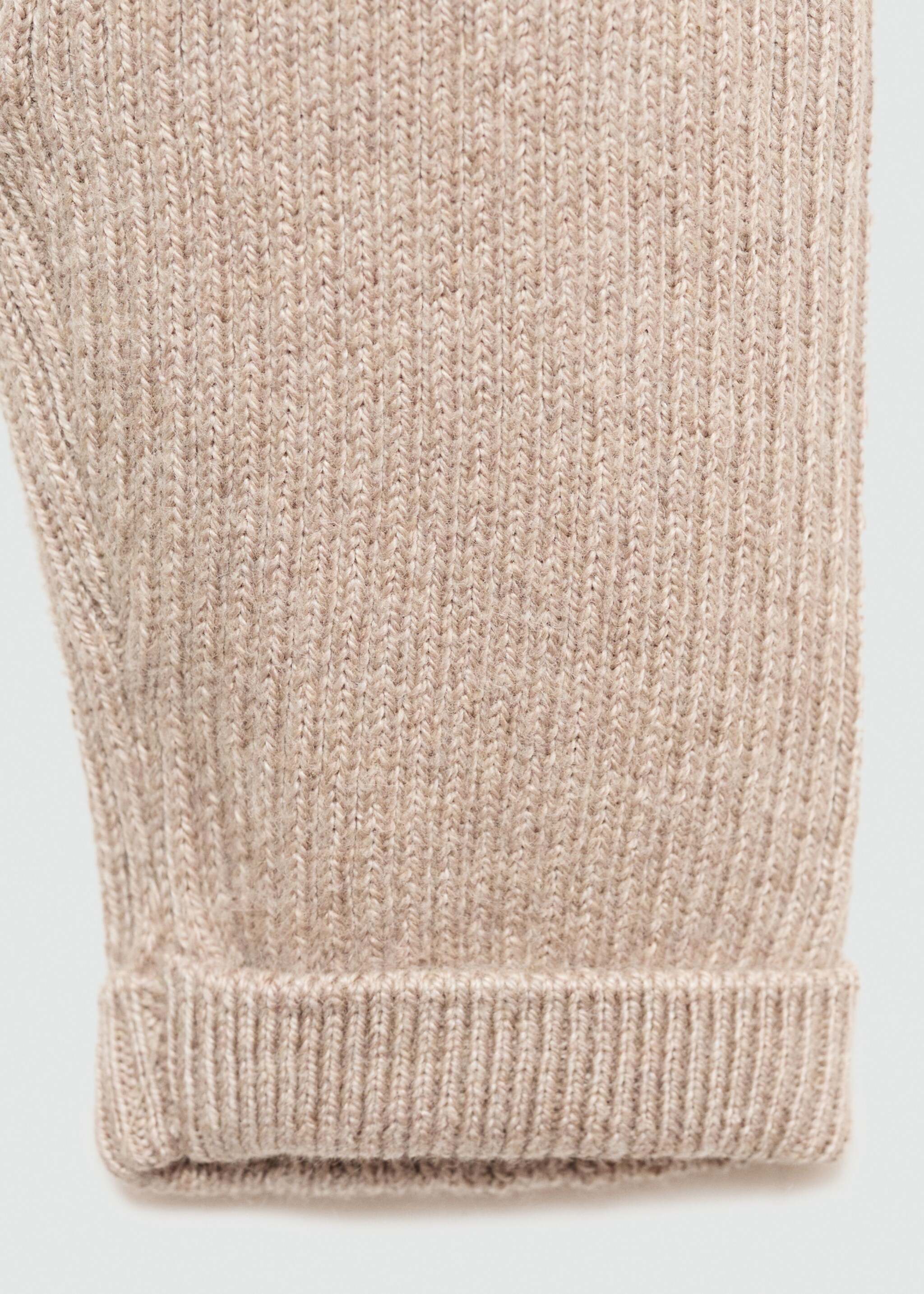 Cotton ribbed leggings - Details of the article 0, Medium Brown. Ref: 77054054-00.