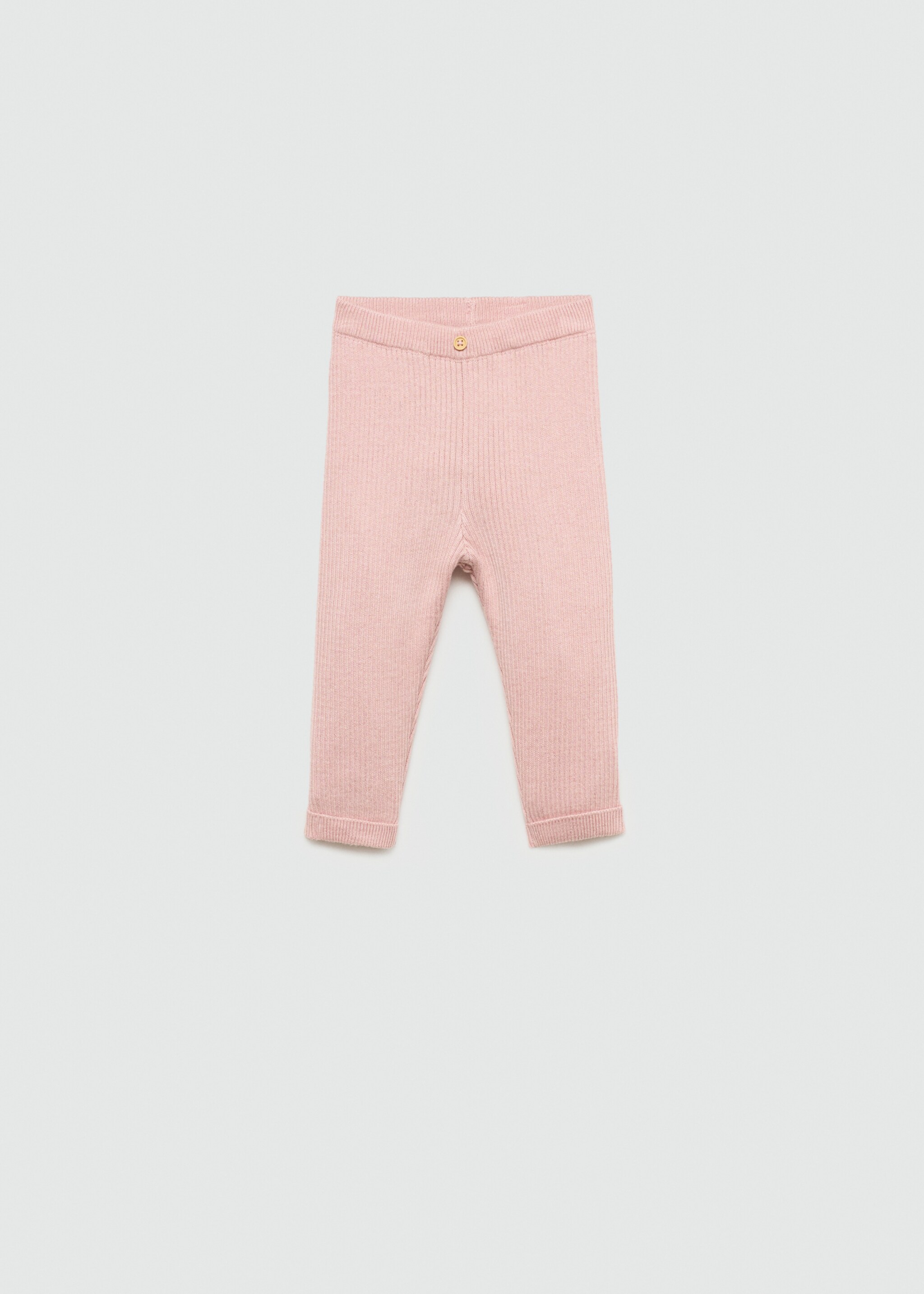 Legging maille côtelée coton - Article sans modèle, Rose. Ref: 77054054-00.
