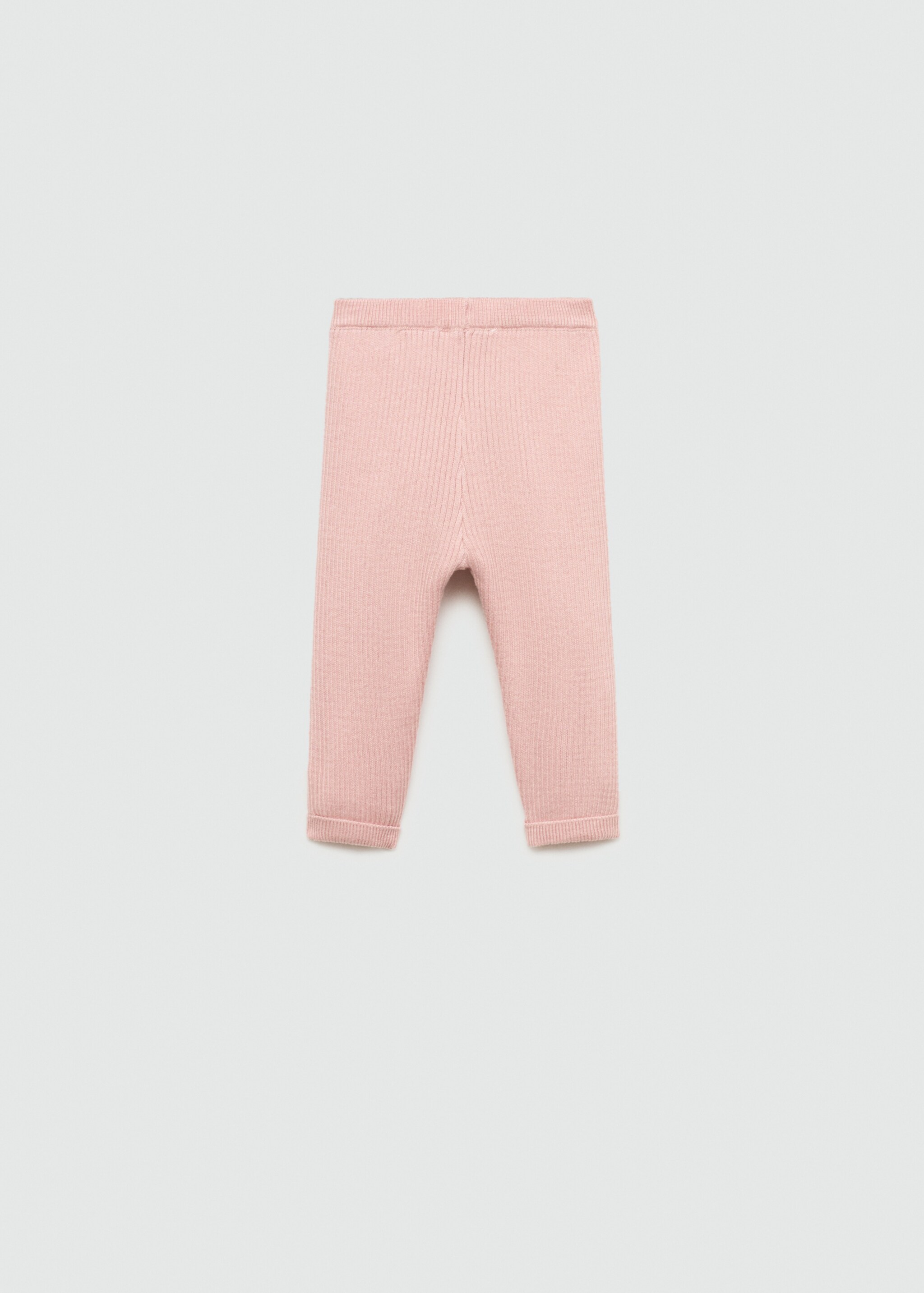 Legging maille côtelée coton - Verso de l’article, Rose. Ref: 77054054-00.
