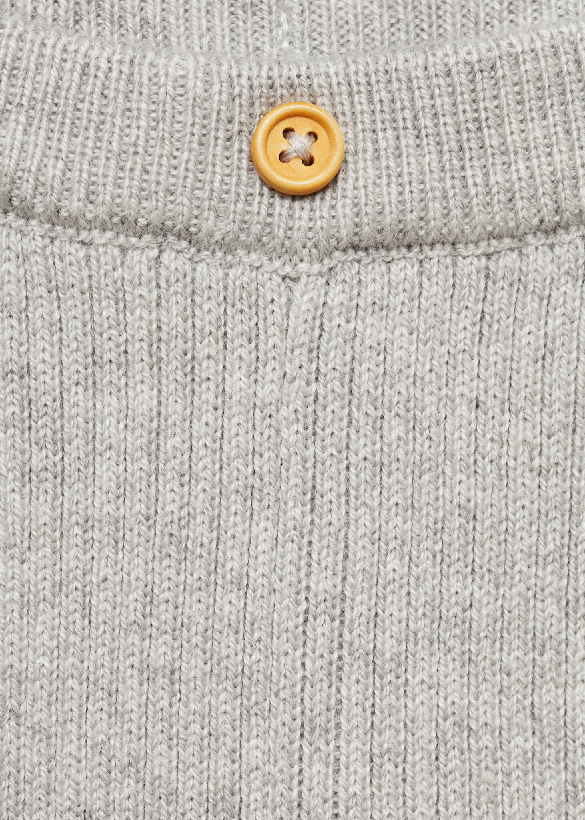 Cotton ribbed leggings - Details of the article 0, Medium Heather Grey. Ref: 77054054-00.