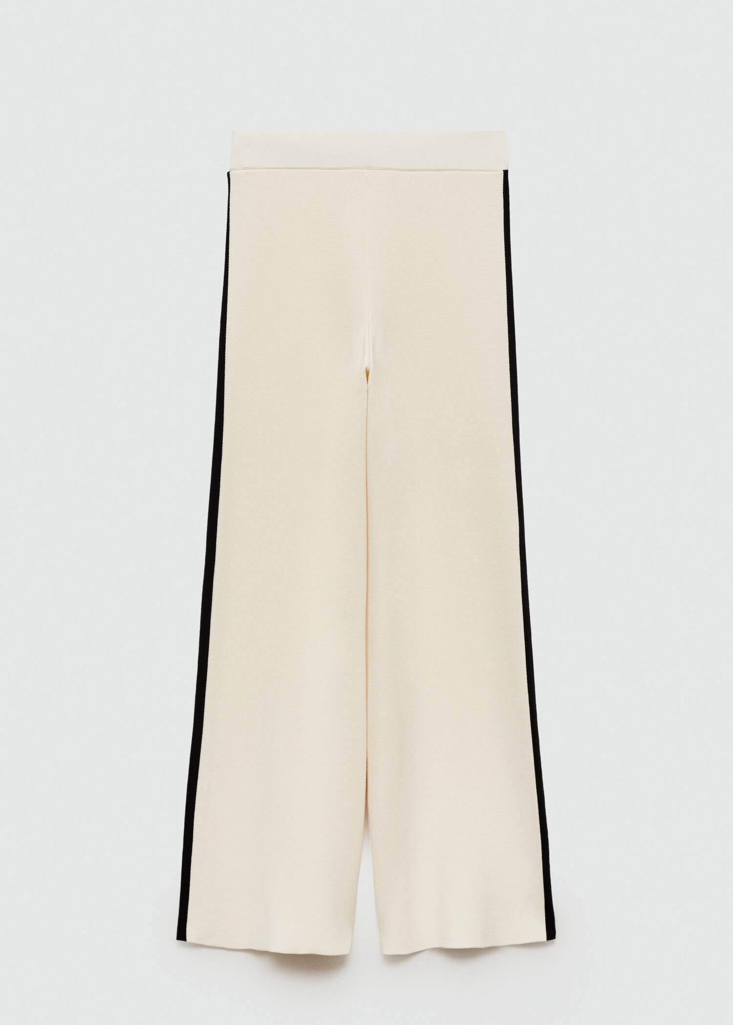 Striped knitted trousers with contrasting sides - Article without model