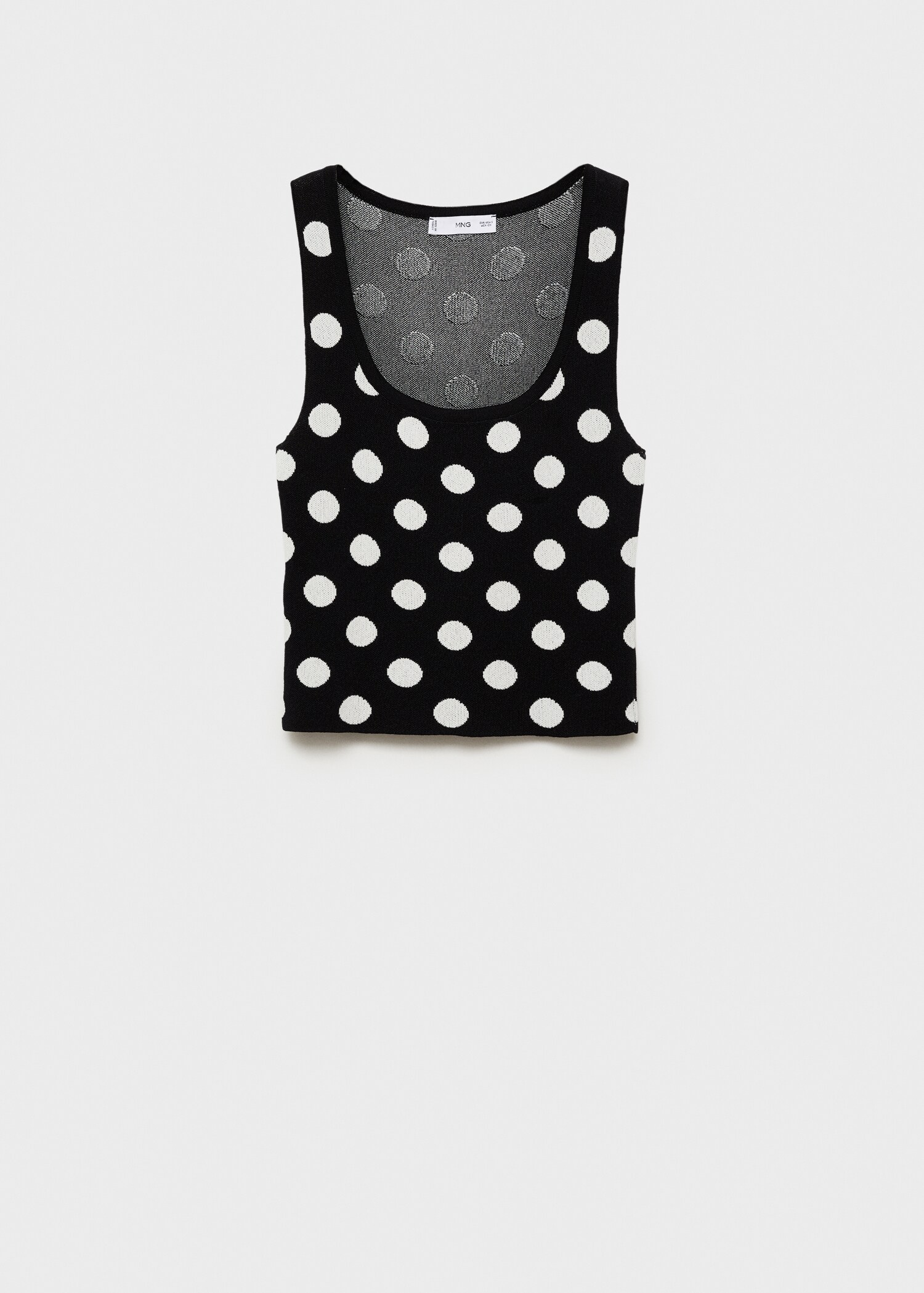 Polka-dot knitted top - Article without model