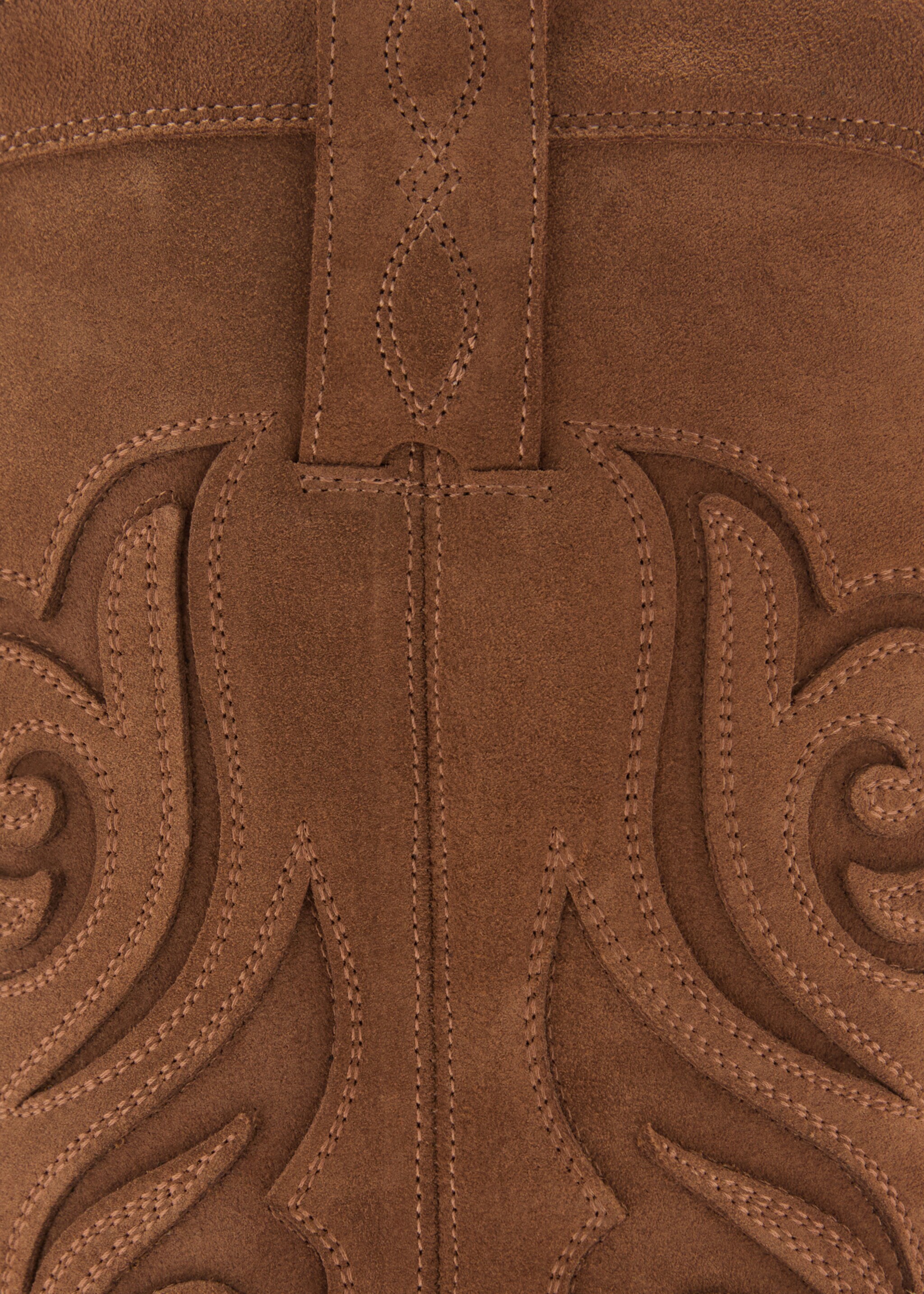 Cowboy leather boots - Details of the article 3, Tobacco Brown. Ref: 77054067-00.