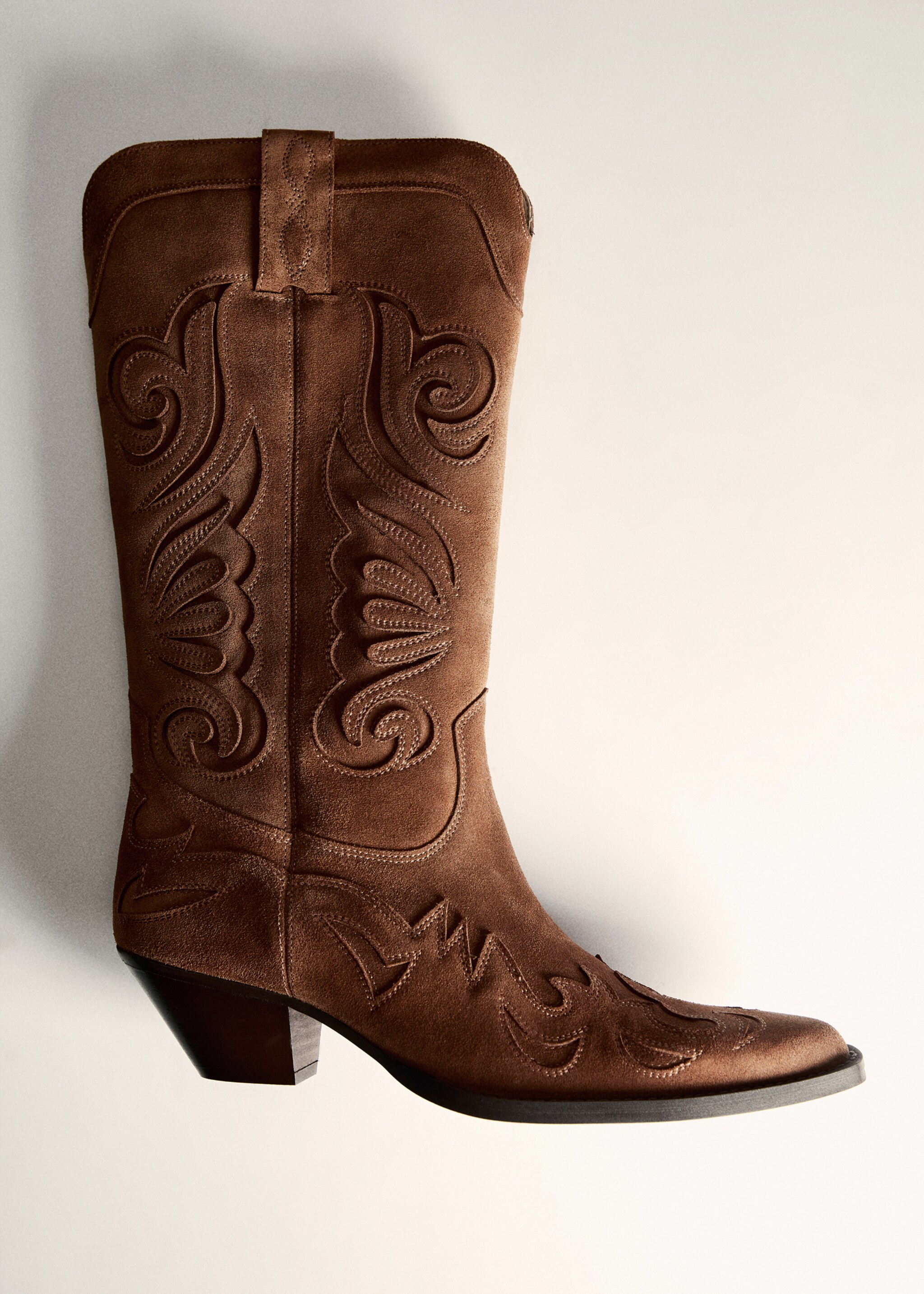 Cowboy leather boots - Details of the article 5, Tobacco Brown. Ref: 77054067-00.
