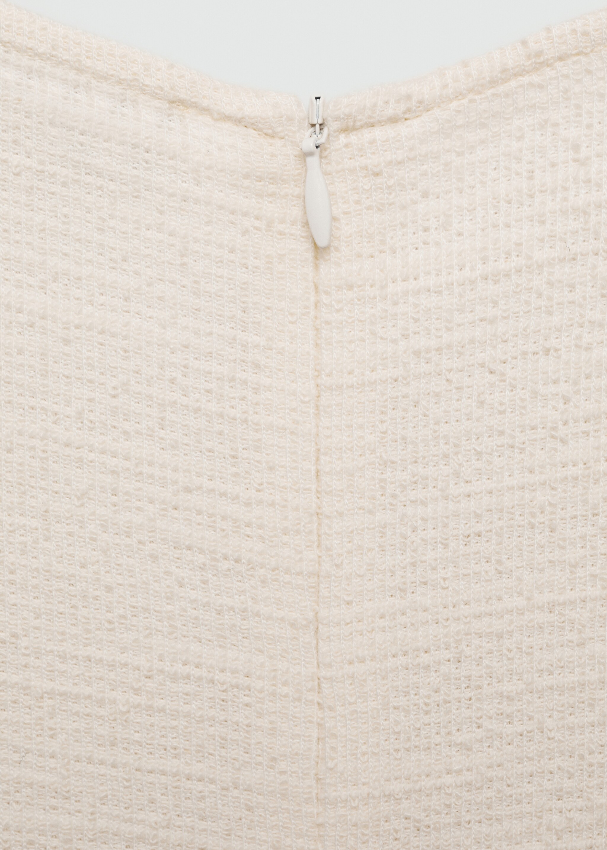 Short tweed dress - Details of the article 0, Ecru. Ref: 77054070-00.