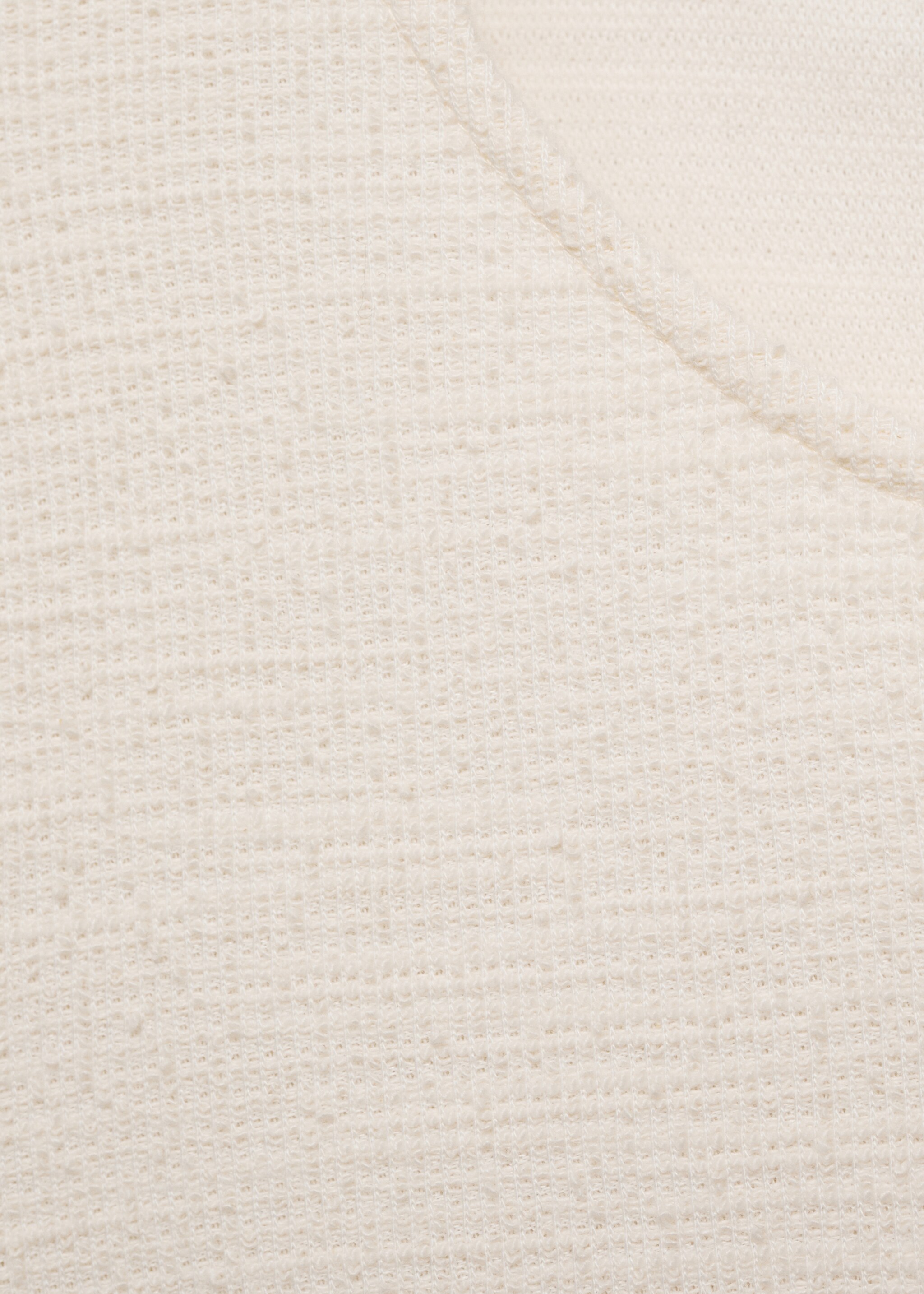 Short tweed dress - Details of the article 8, Ecru. Ref: 77054070-00.
