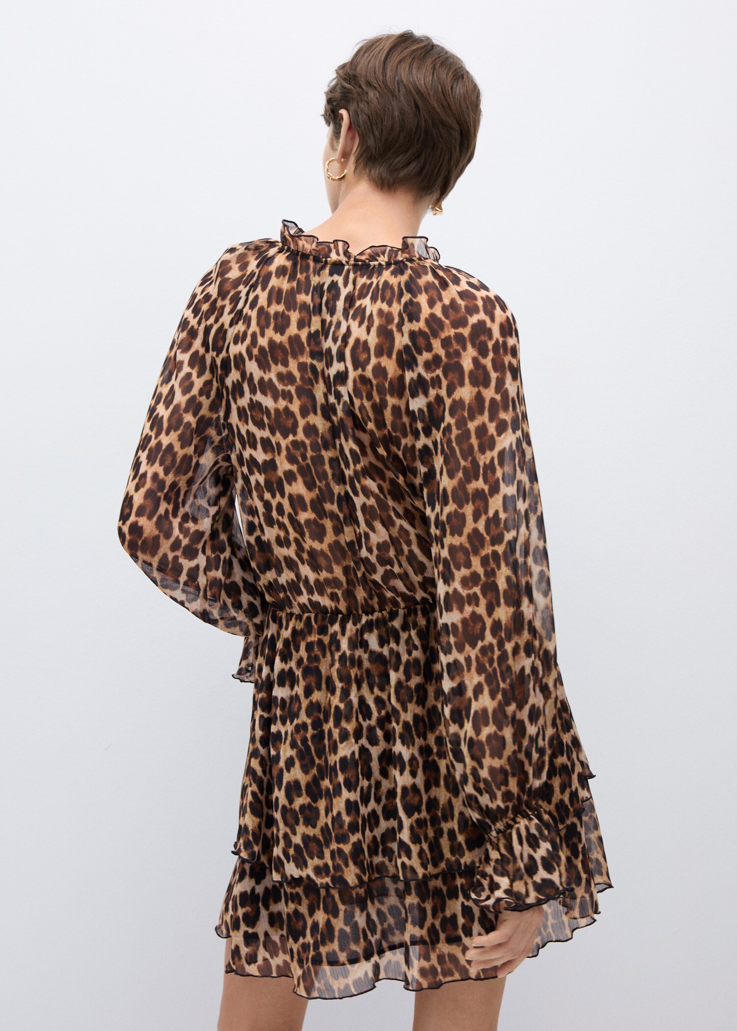 Leopard-print flared dress - Reverse of the article