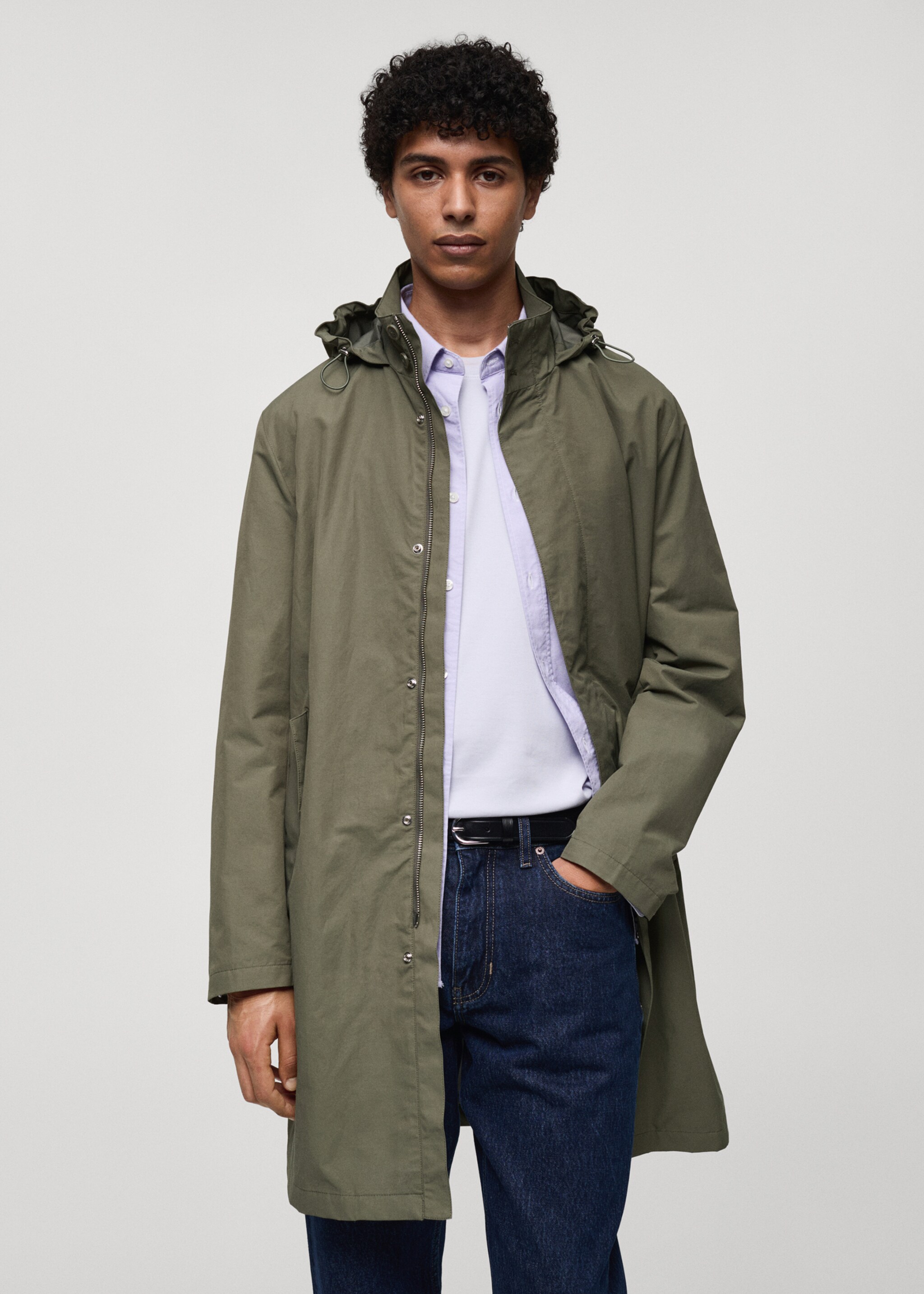 Parka capucha water repellent - Plano medio