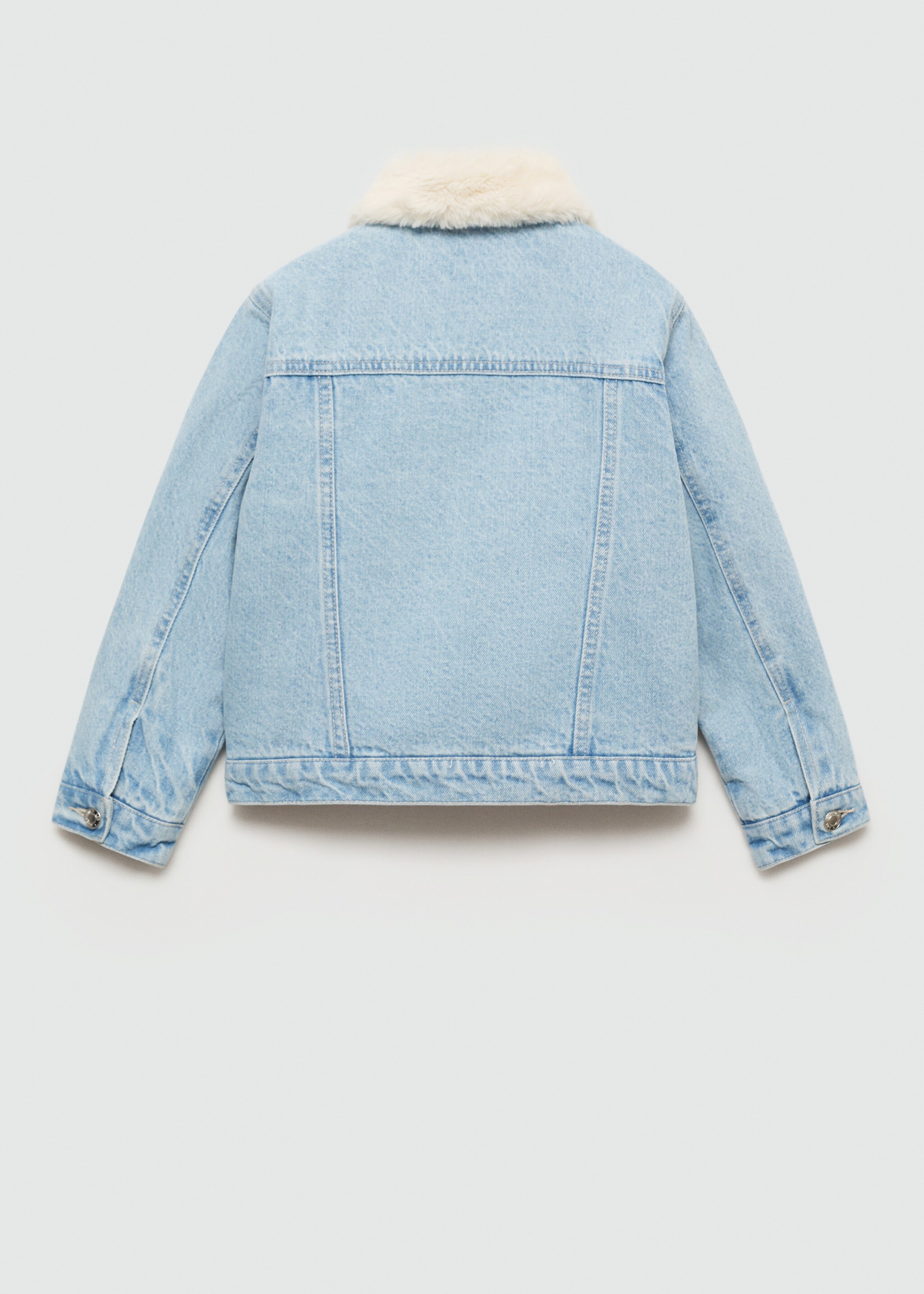 Fur-effect inner jacket - Reverse of the article, Light Blue. Ref: 77054434-00.