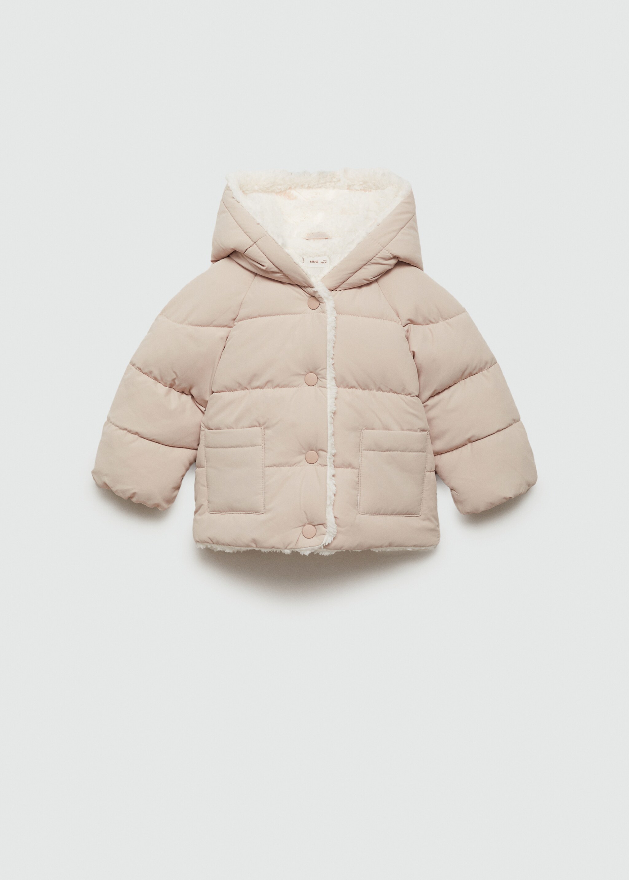 Vadderad anorak med luva och öron - Artikel utan modell, Beige. Ref: 77054435-00.