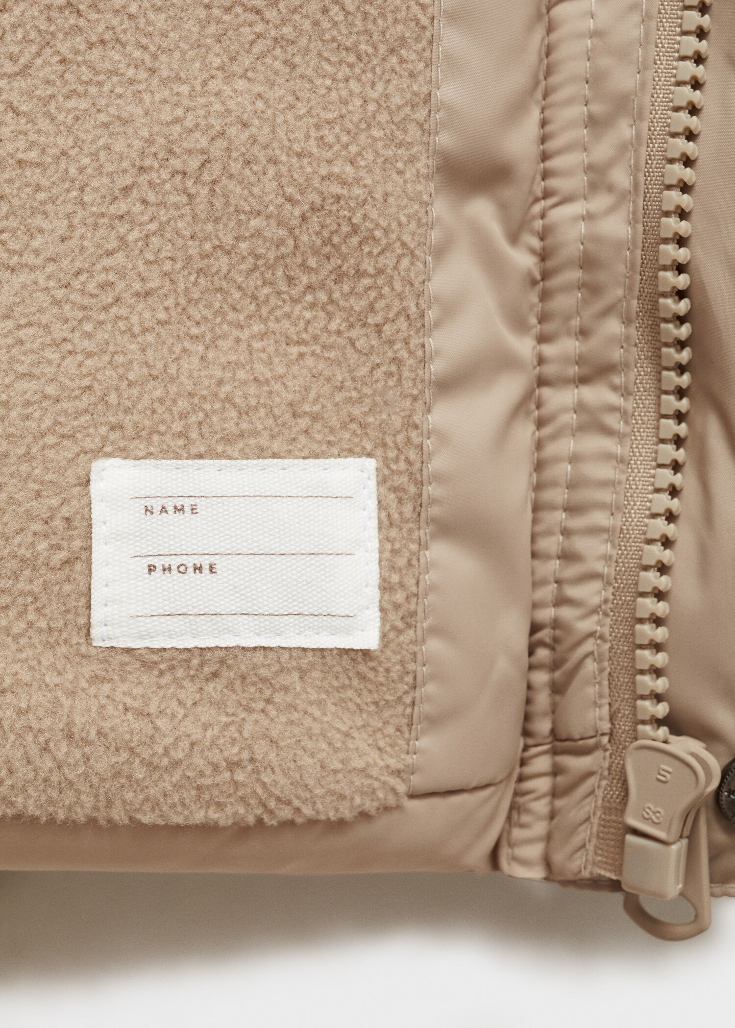 Anorak matelassée imitation mouton retourné - Détail de l'article 0