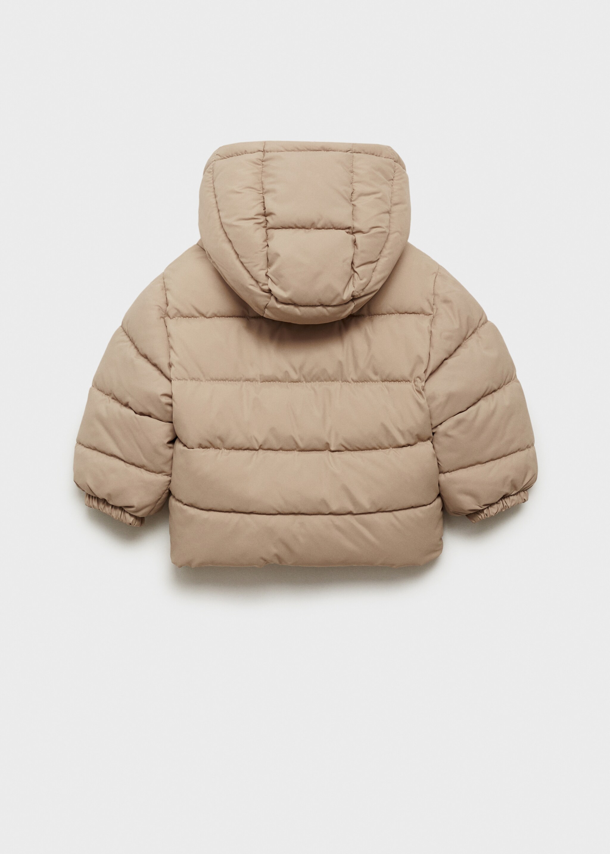 Anorak matelassée imitation mouton retourné - Verso de l’article, Vanille. Ref: 77054436-00.