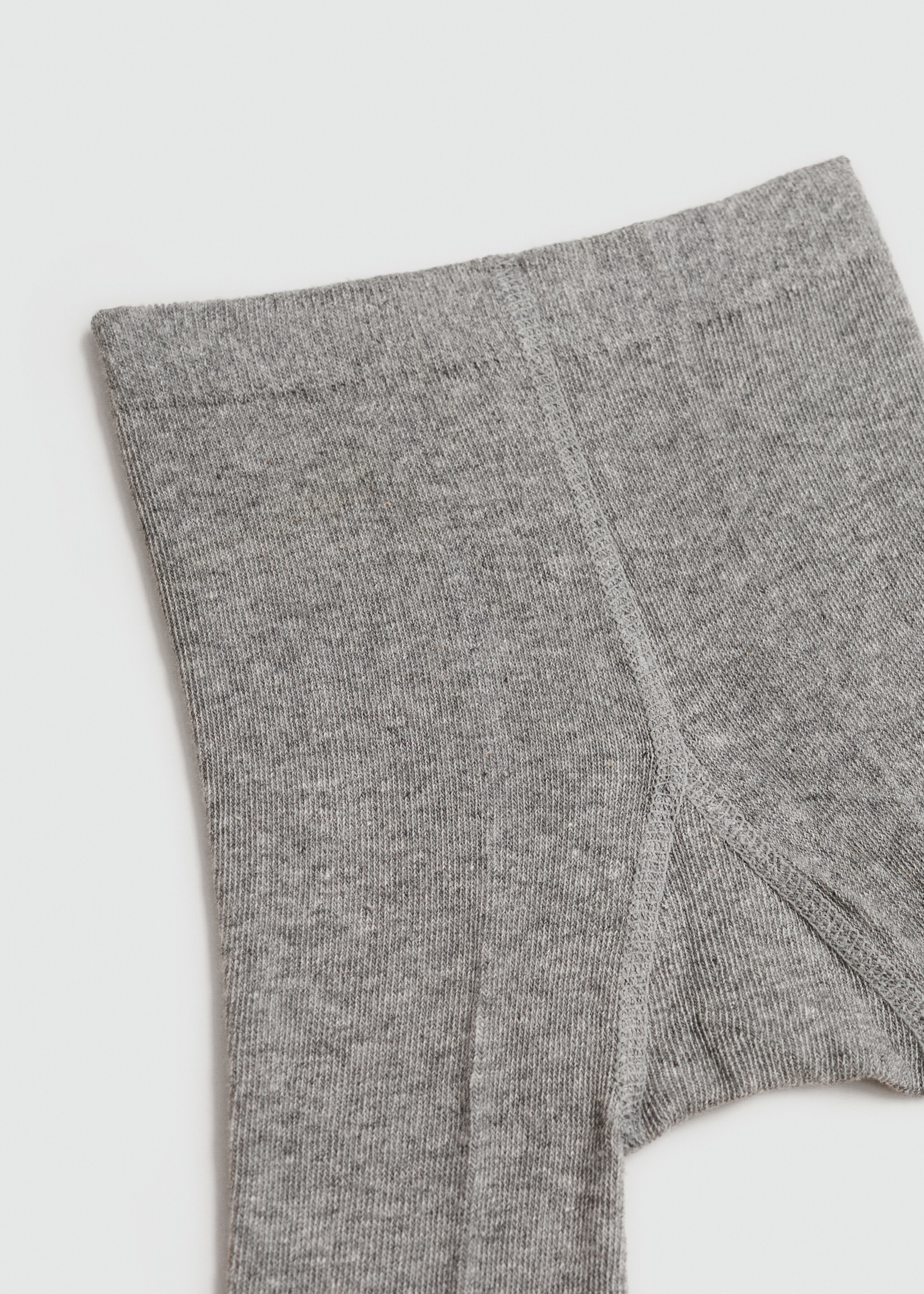 Cotton stockings - Details of the article 0, Medium Heather Grey. Ref: 77054437-00.