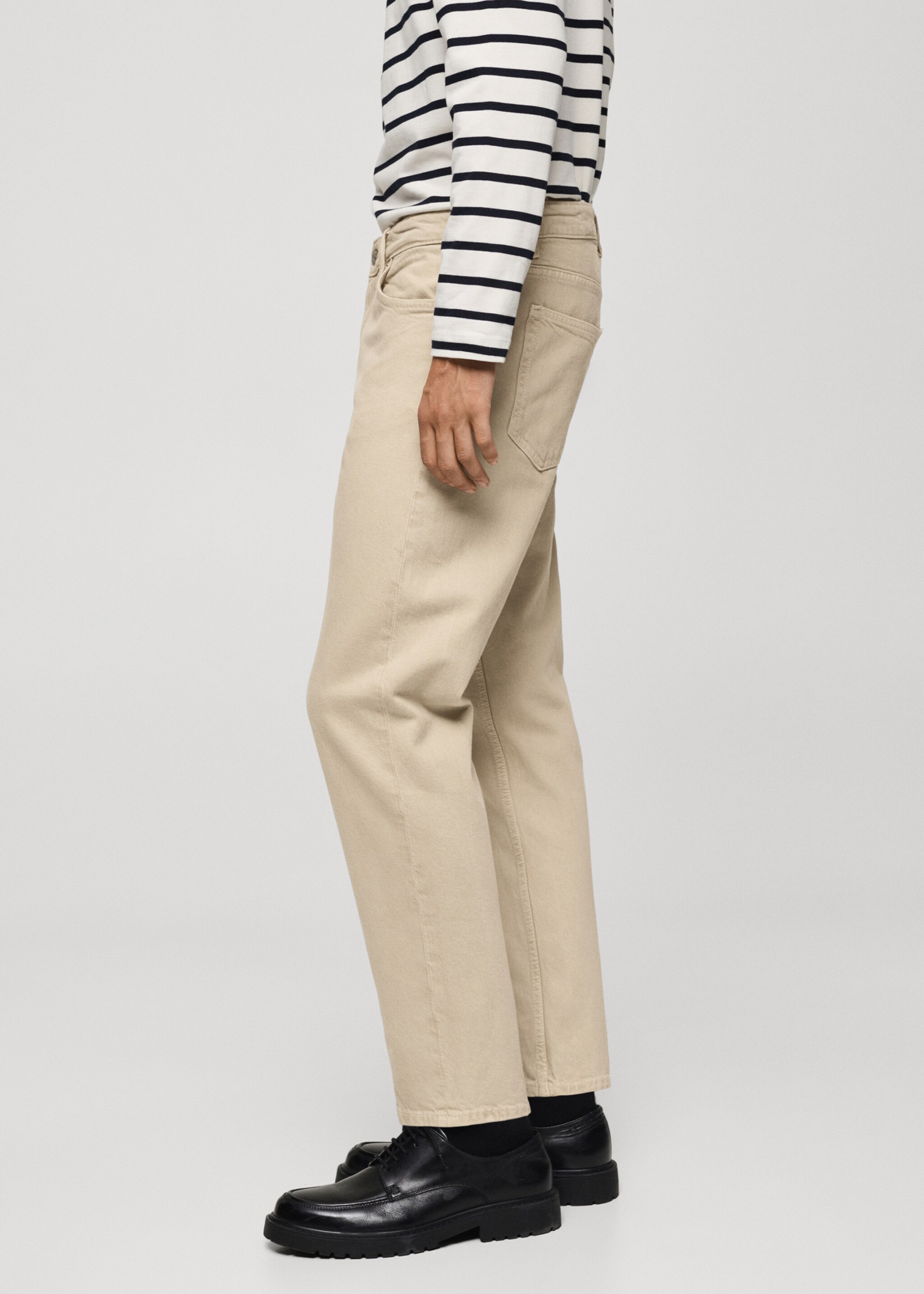 Τζιν Ben tapered cropped - Λεπτομέρεια του προϊόντος 2, Μπεζ . Ref: 77054439-00.