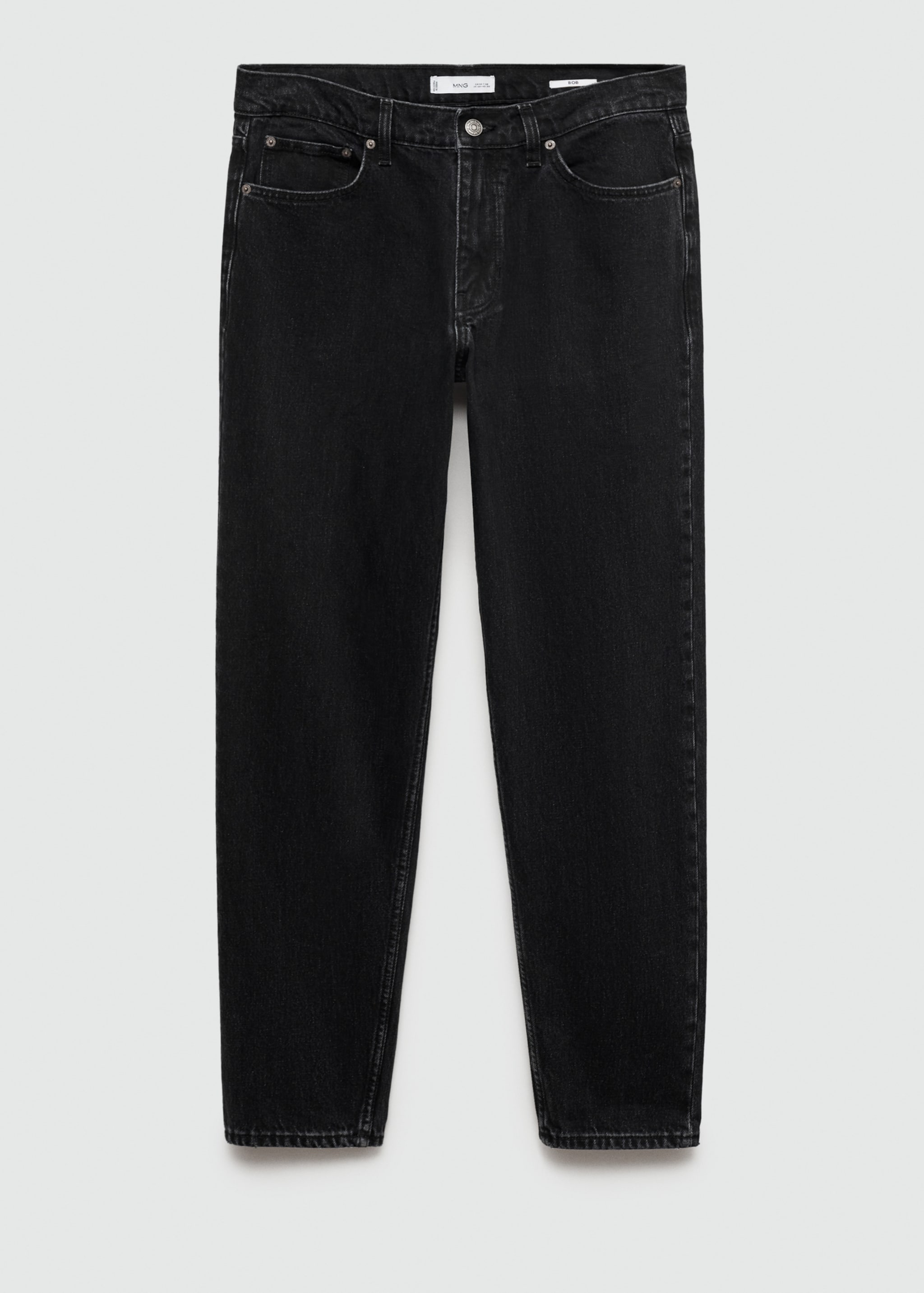 Bob regular-fit jeans - Article without model, Black denim. Ref: 77054441-00.