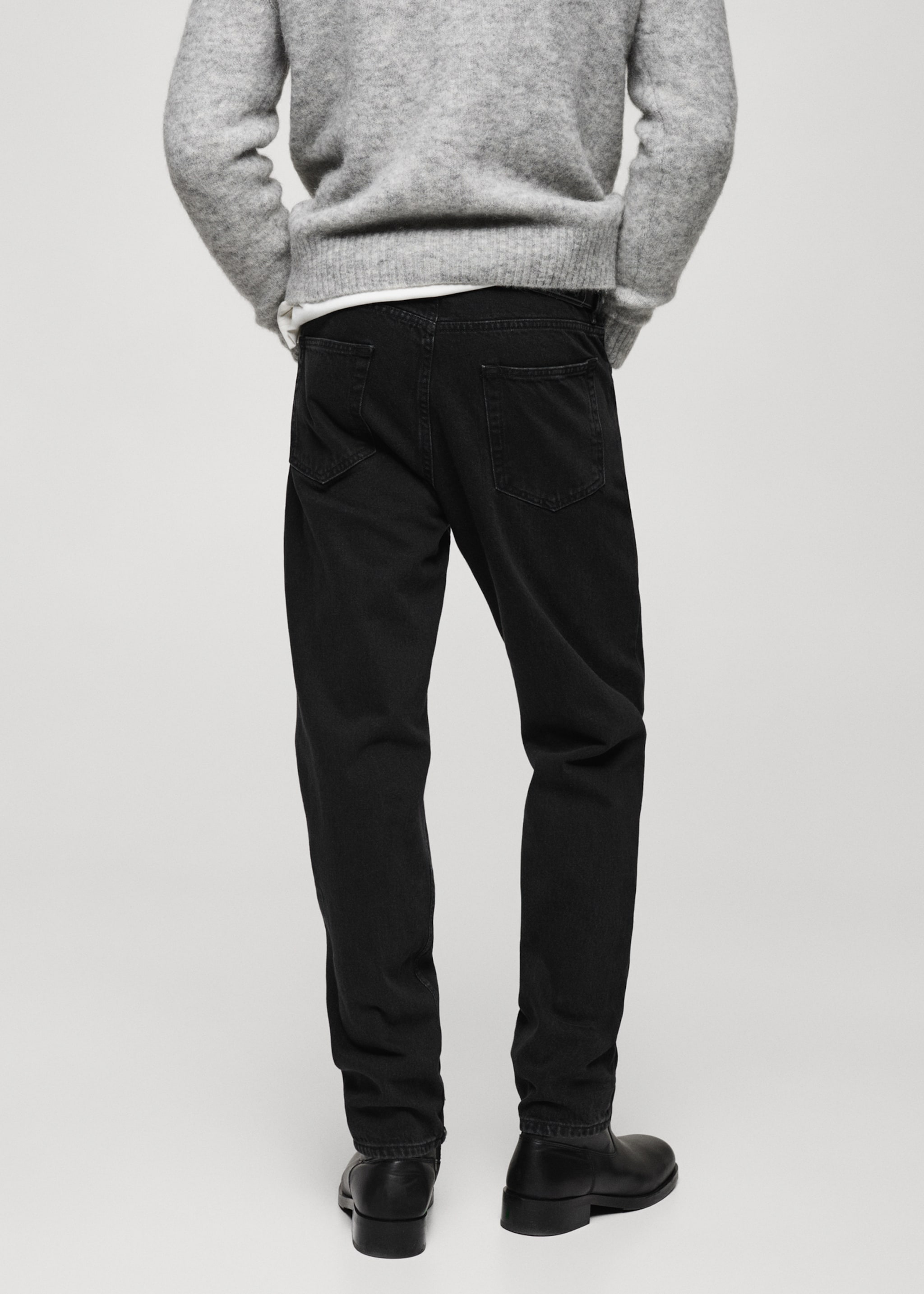 Bob regular-fit jeans - Reverse of the article, Black denim. Ref: 77054441-00.