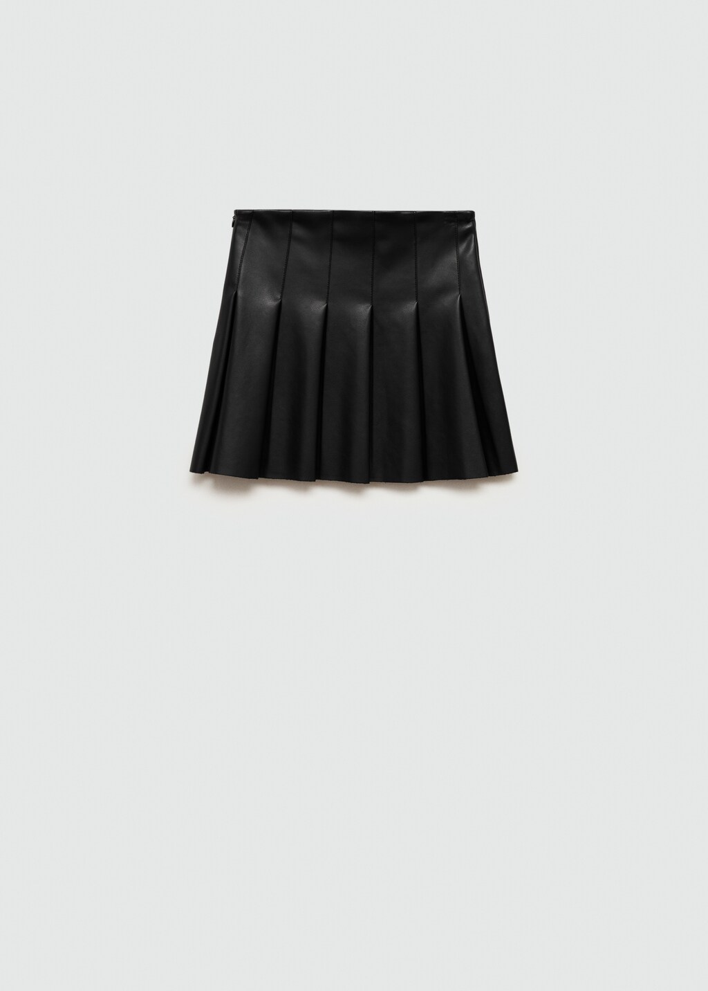 Leather-effect pleated mini-skirt - Girls | MANGO OUTLET USA