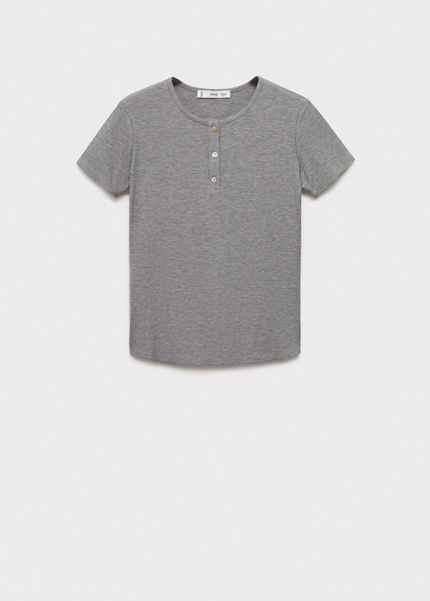 Buttoned lyocell t-shirt - Article without model