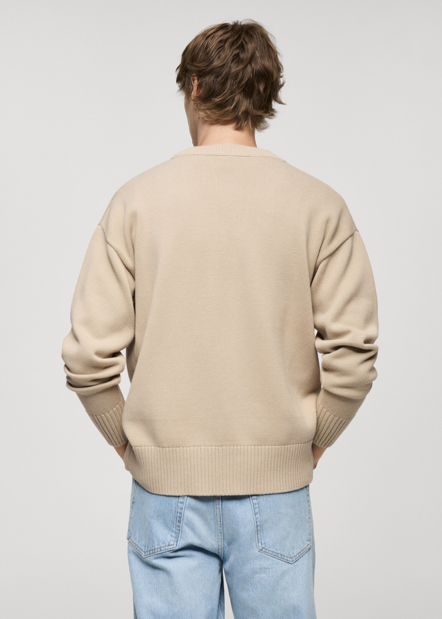 Strickcardigan aus Baumwolle mit Knöpfen - Rückseite des Artikels