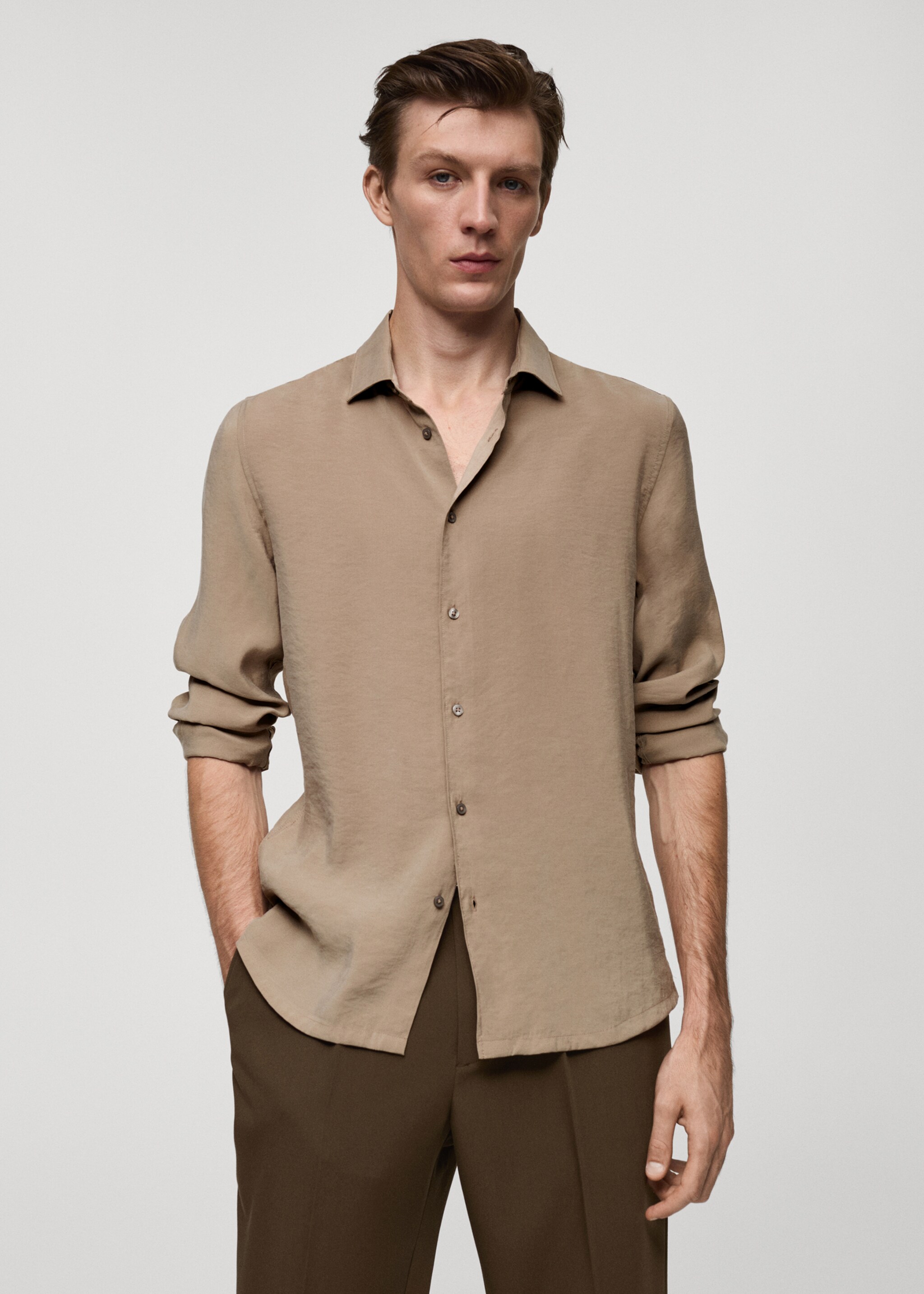 Regular fit tencel ing - Felezősík