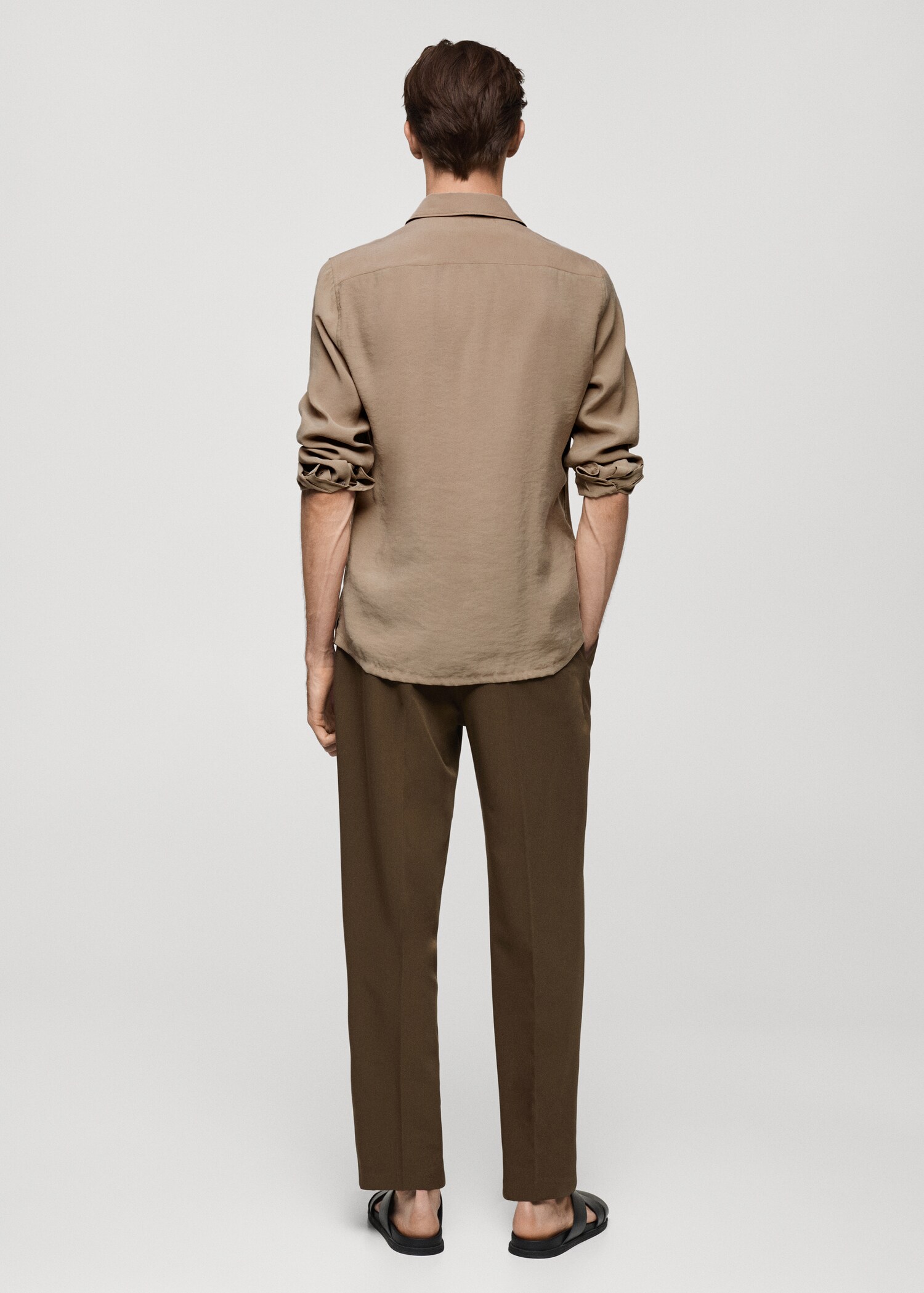 Regular fit tencel shirt - Reverse of the article