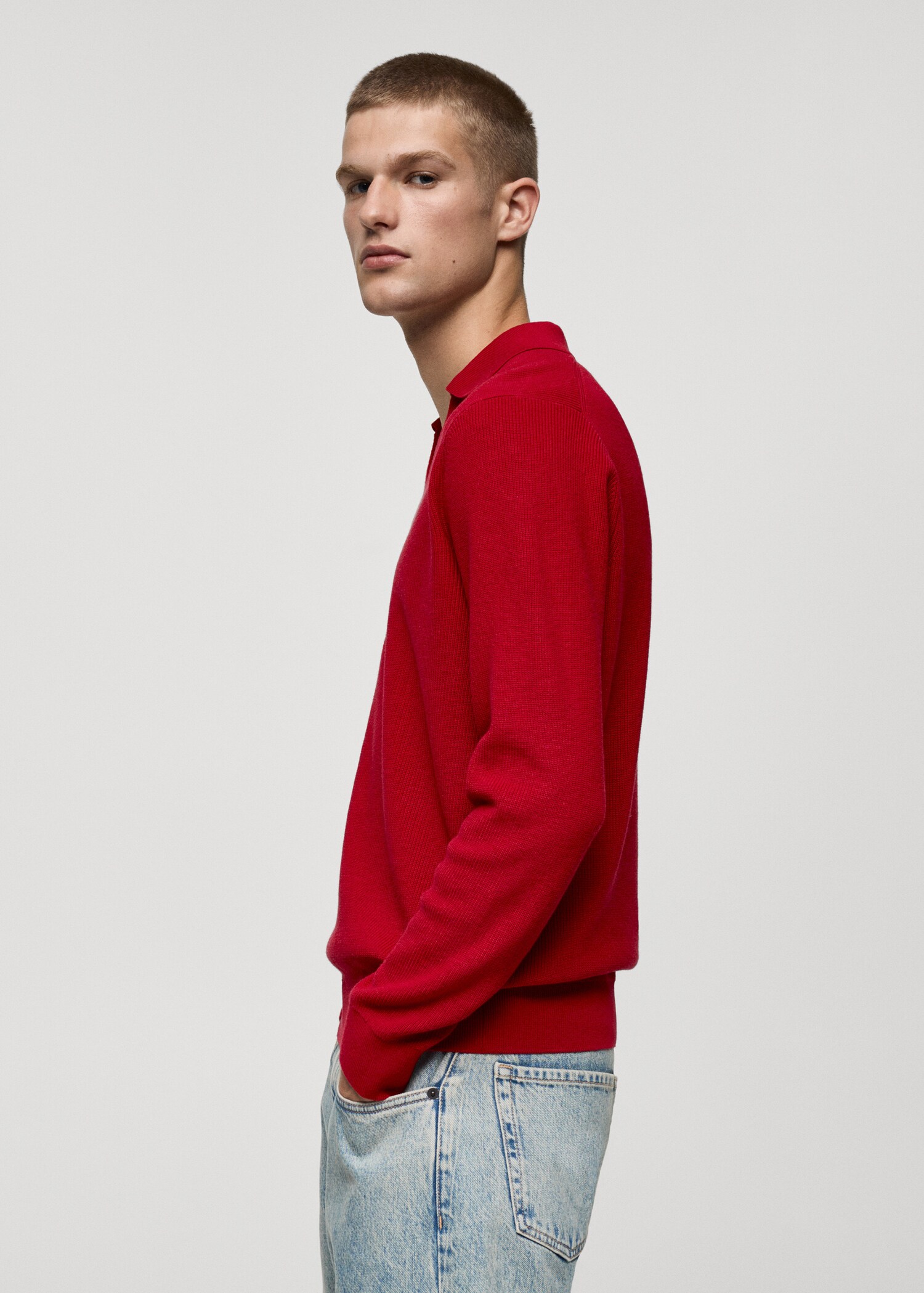 Knitted polo-neck sweater - Details of the article 2