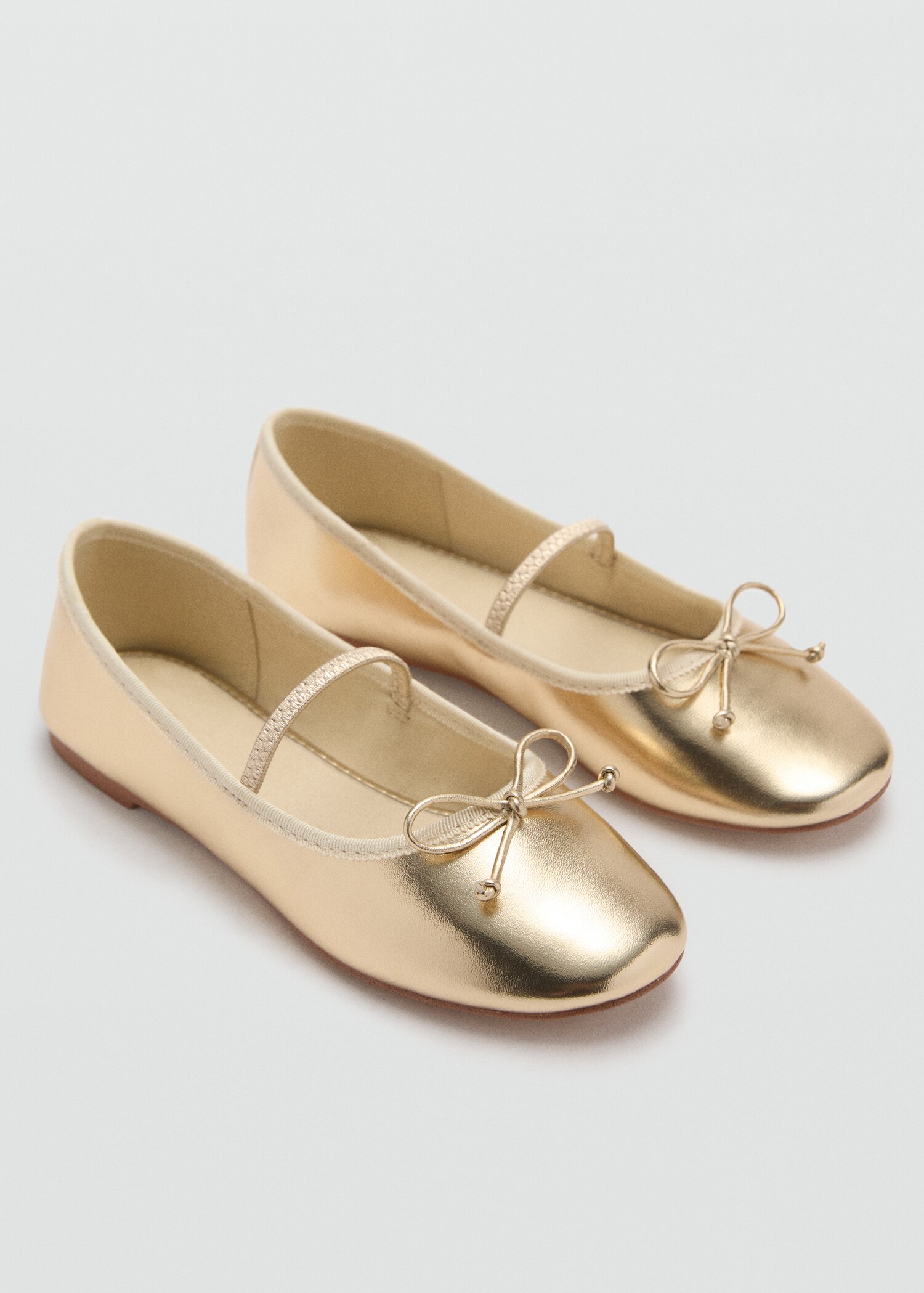 Metallic strip ballerinas - Medium plane