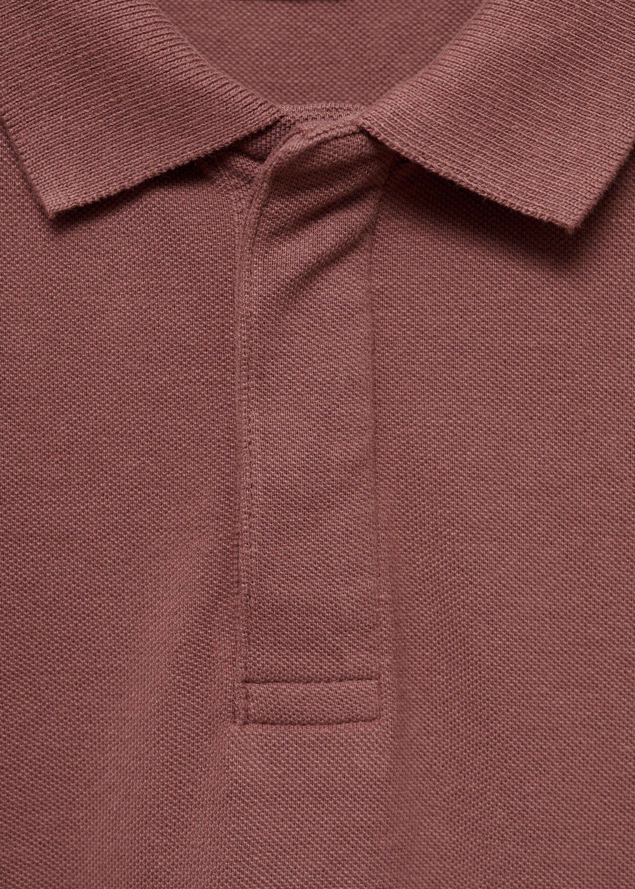 Poloshirt mit Stickdetail - Detail des Artikels 8, Bordeaux. Ref: 77054764-00.