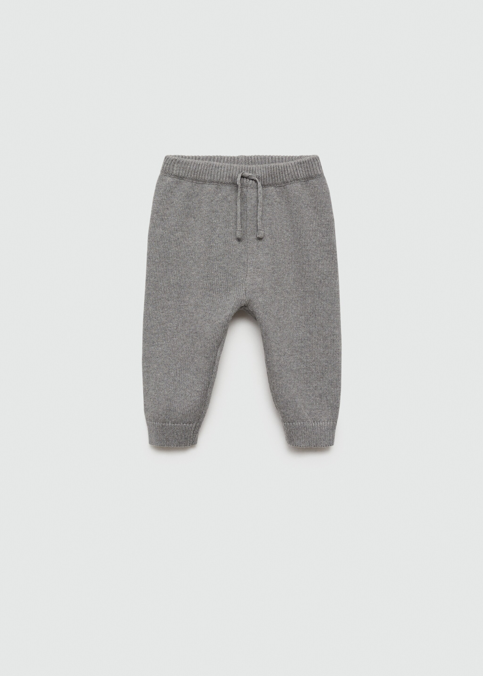 Knit jogger-style trousers - Article without model, Medium Heather Grey. Ref: 77054772-00.