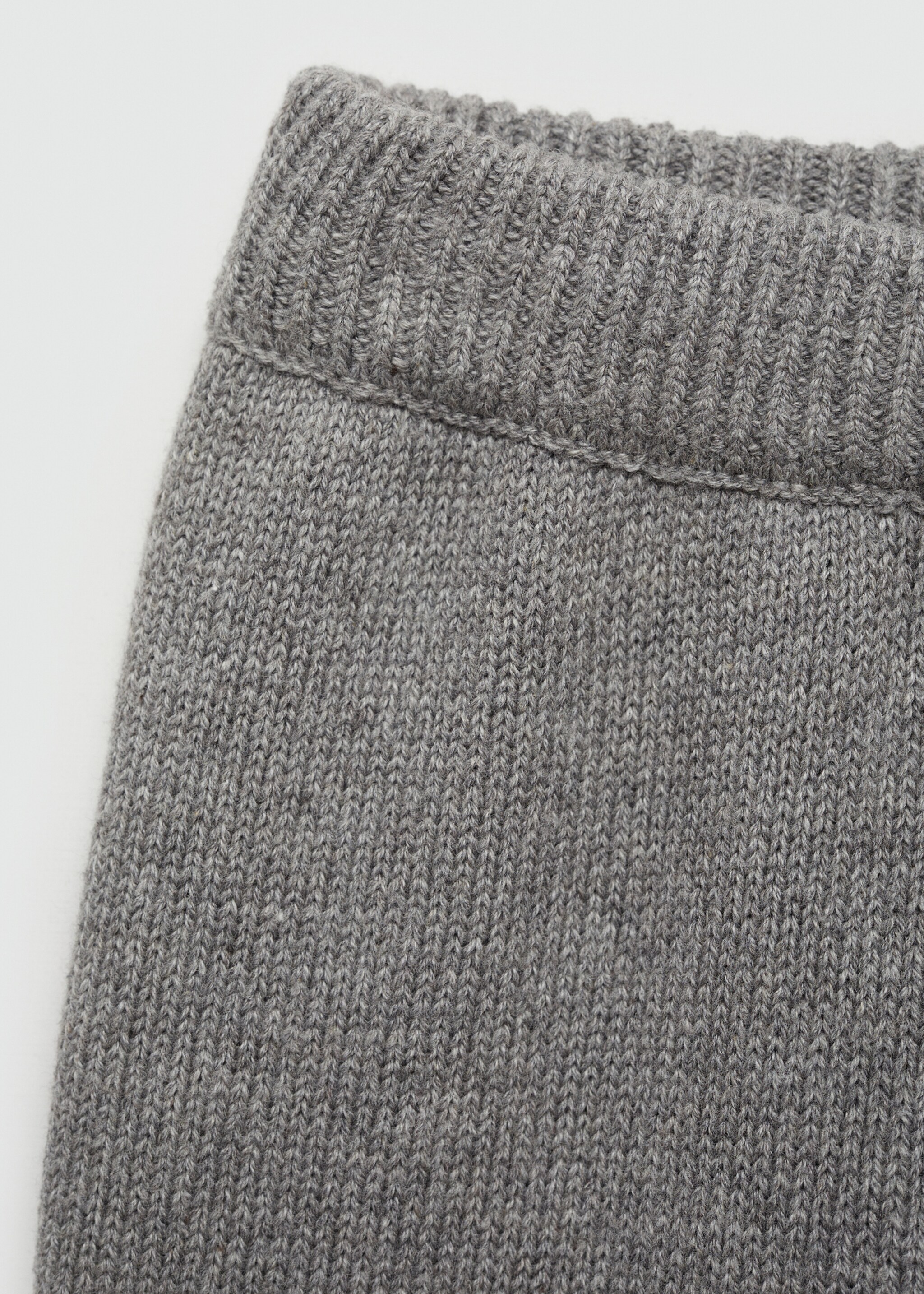 Knit jogger-style trousers - Details of the article 0, Medium Heather Grey. Ref: 77054772-00.