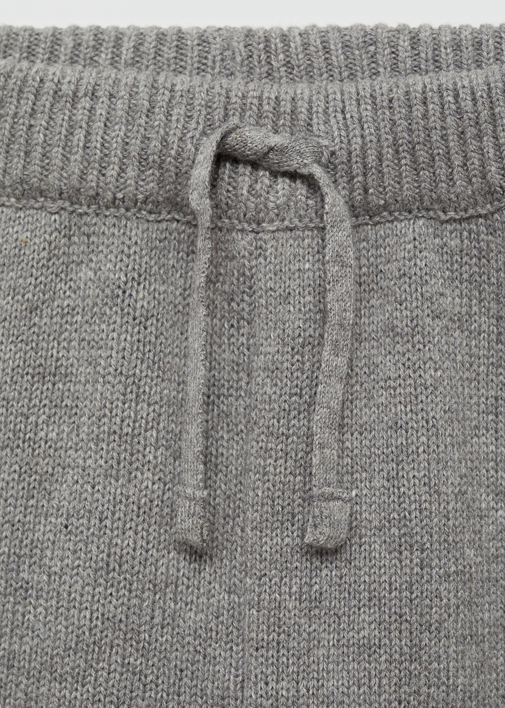 Knit jogger-style trousers - Details of the article 8, Medium Heather Grey. Ref: 77054772-00.