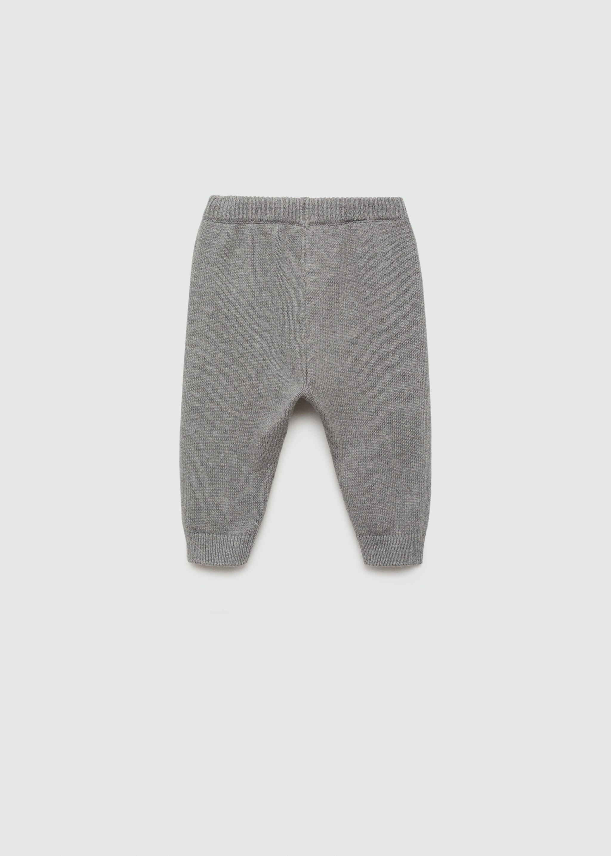 Knit jogger-style trousers - Reverse of the article, Medium Heather Grey. Ref: 77054772-00.