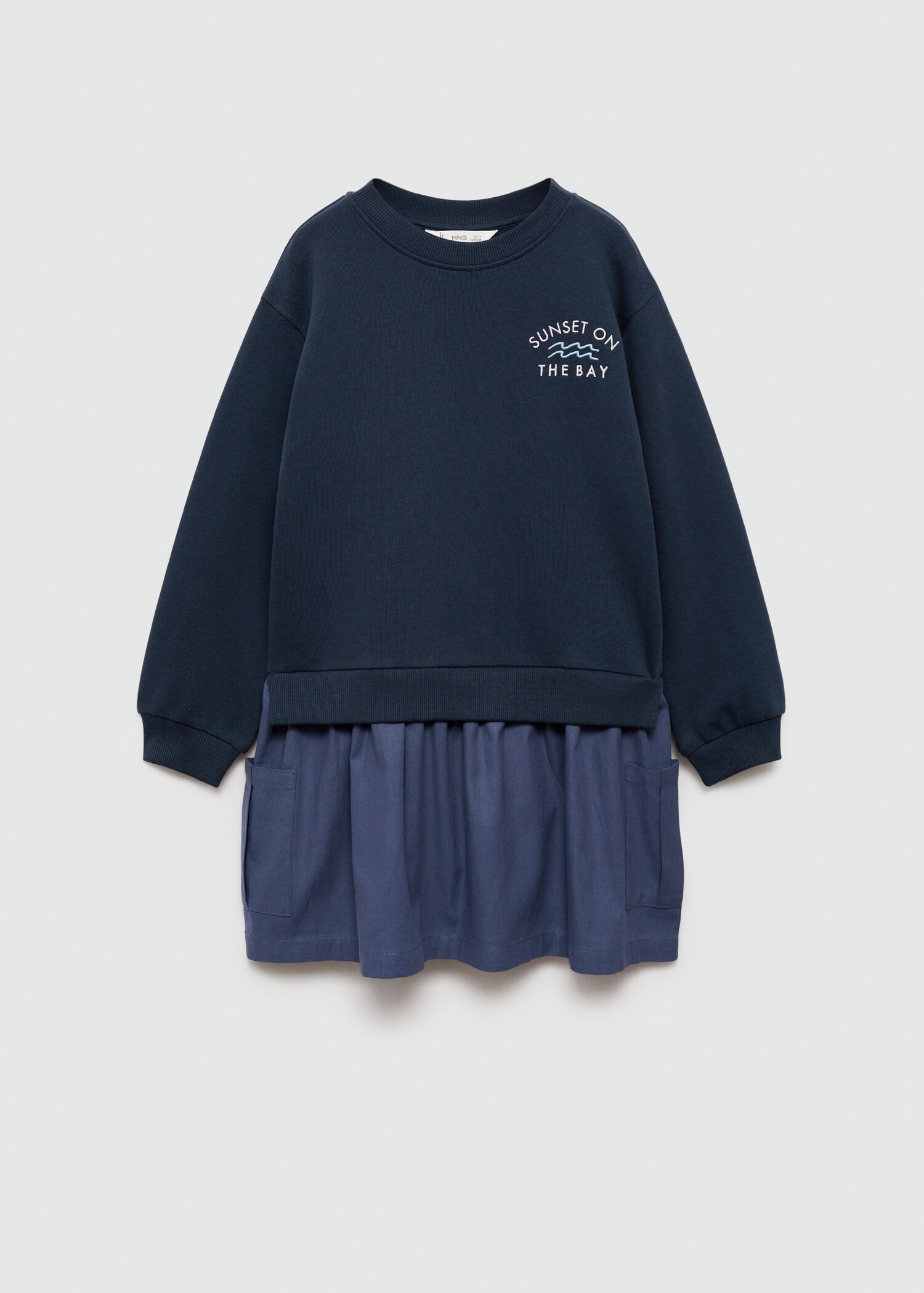 Embroidered sweatshirt dress - Article without model