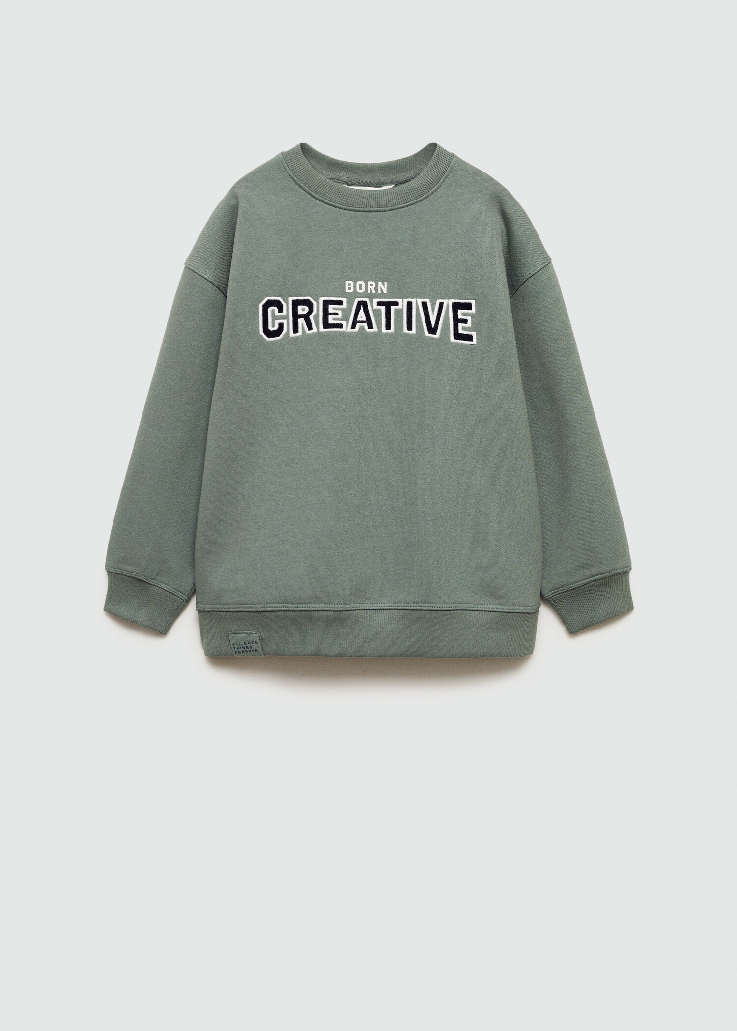 Embroidered detail cotton sweatshirt - Article without model