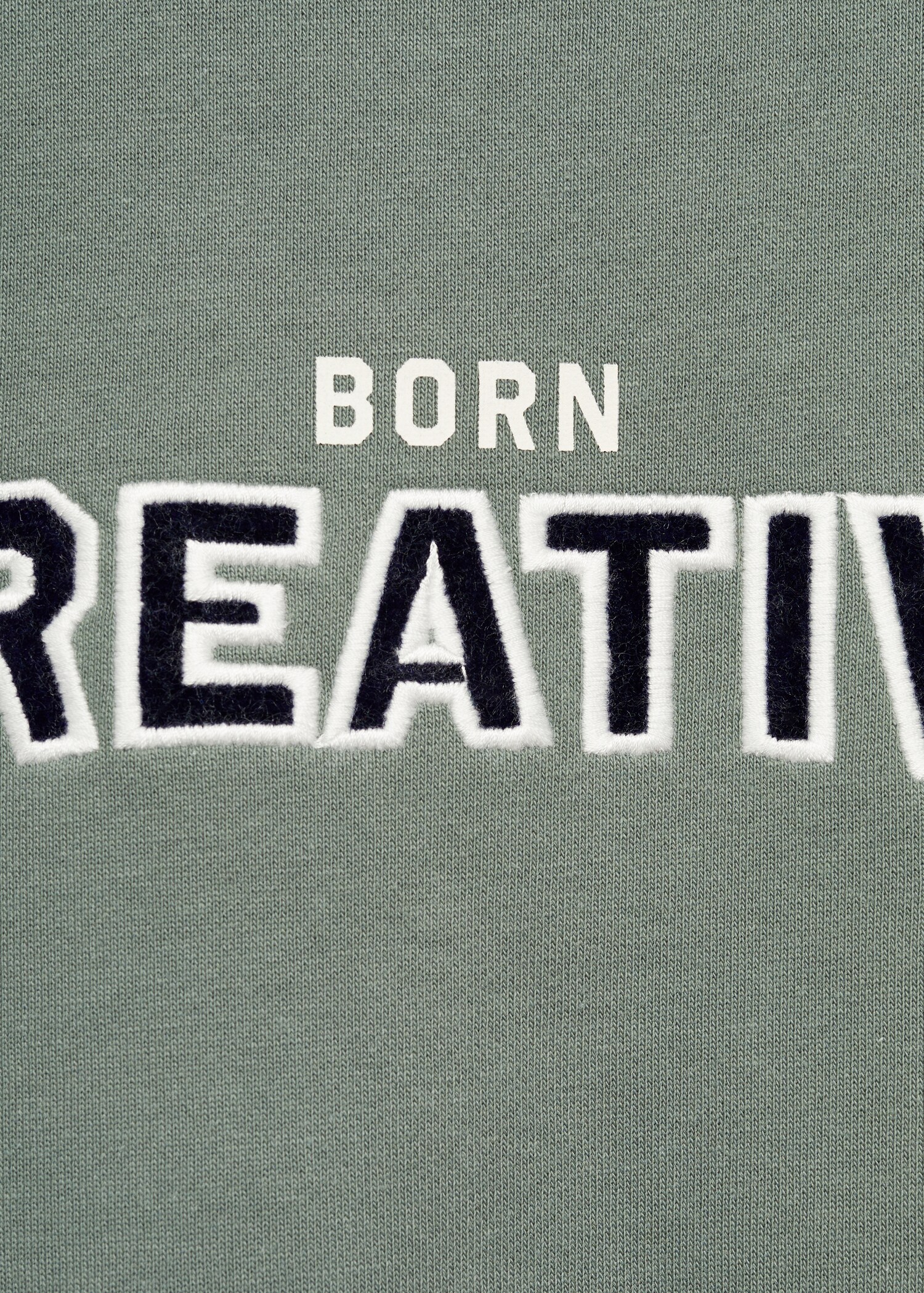 Embroidered detail cotton sweatshirt - Details of the article 8