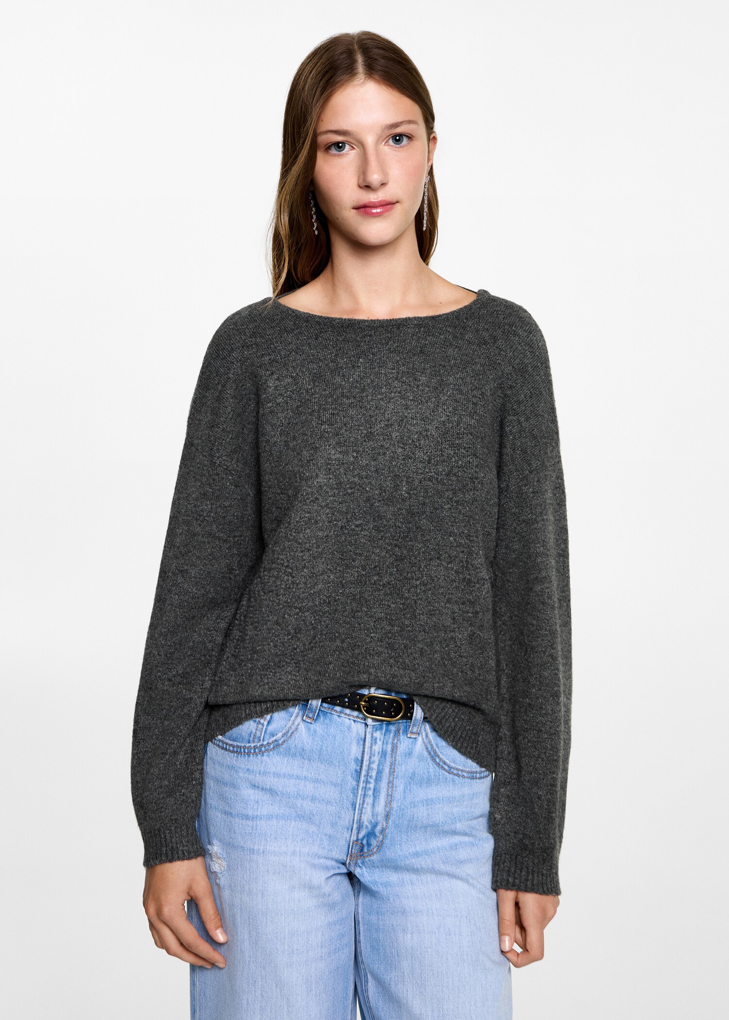 Pullover mit Rückenschlitz - Mittlere Ansicht