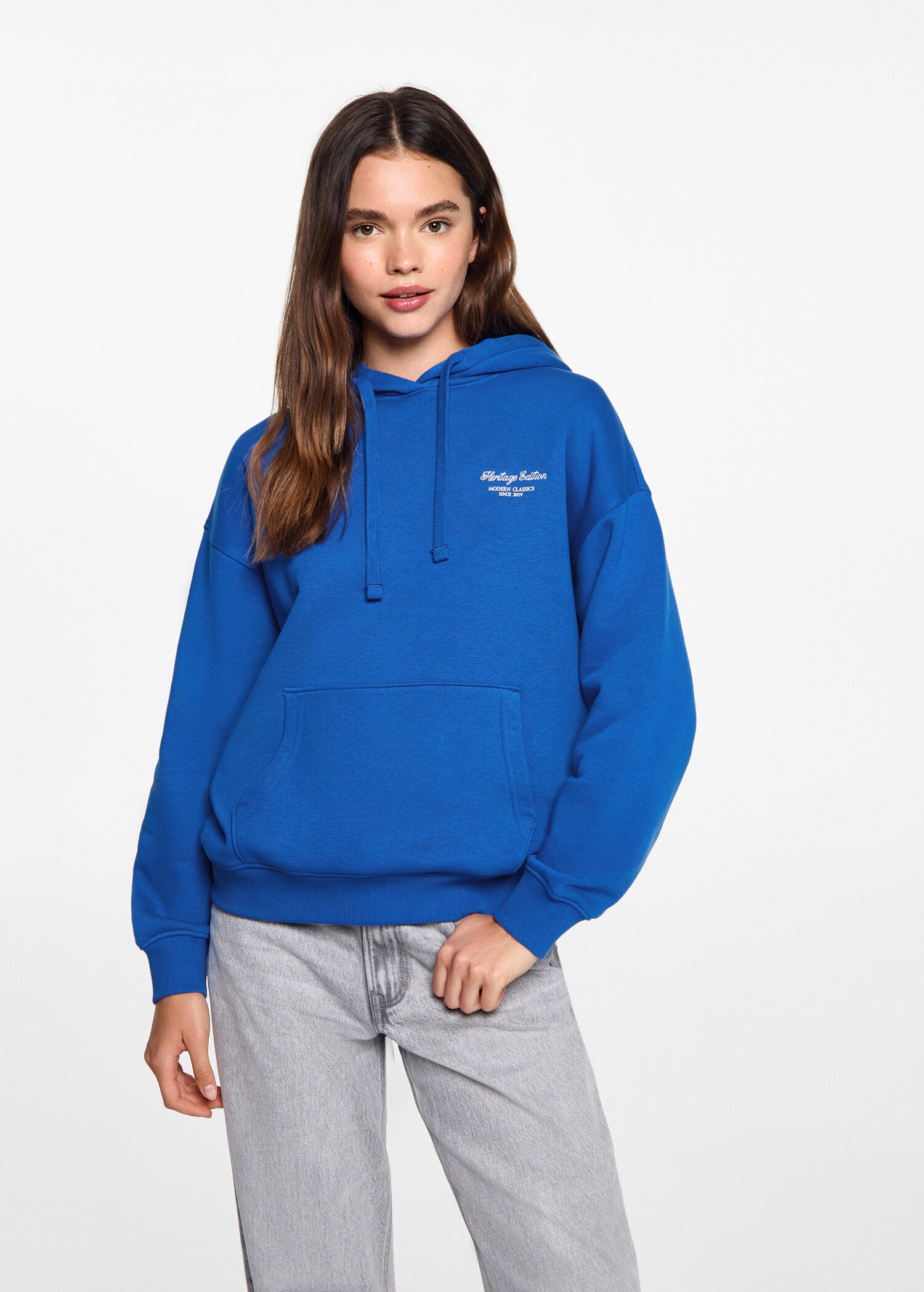 Message zipped hoodie - Medium plane