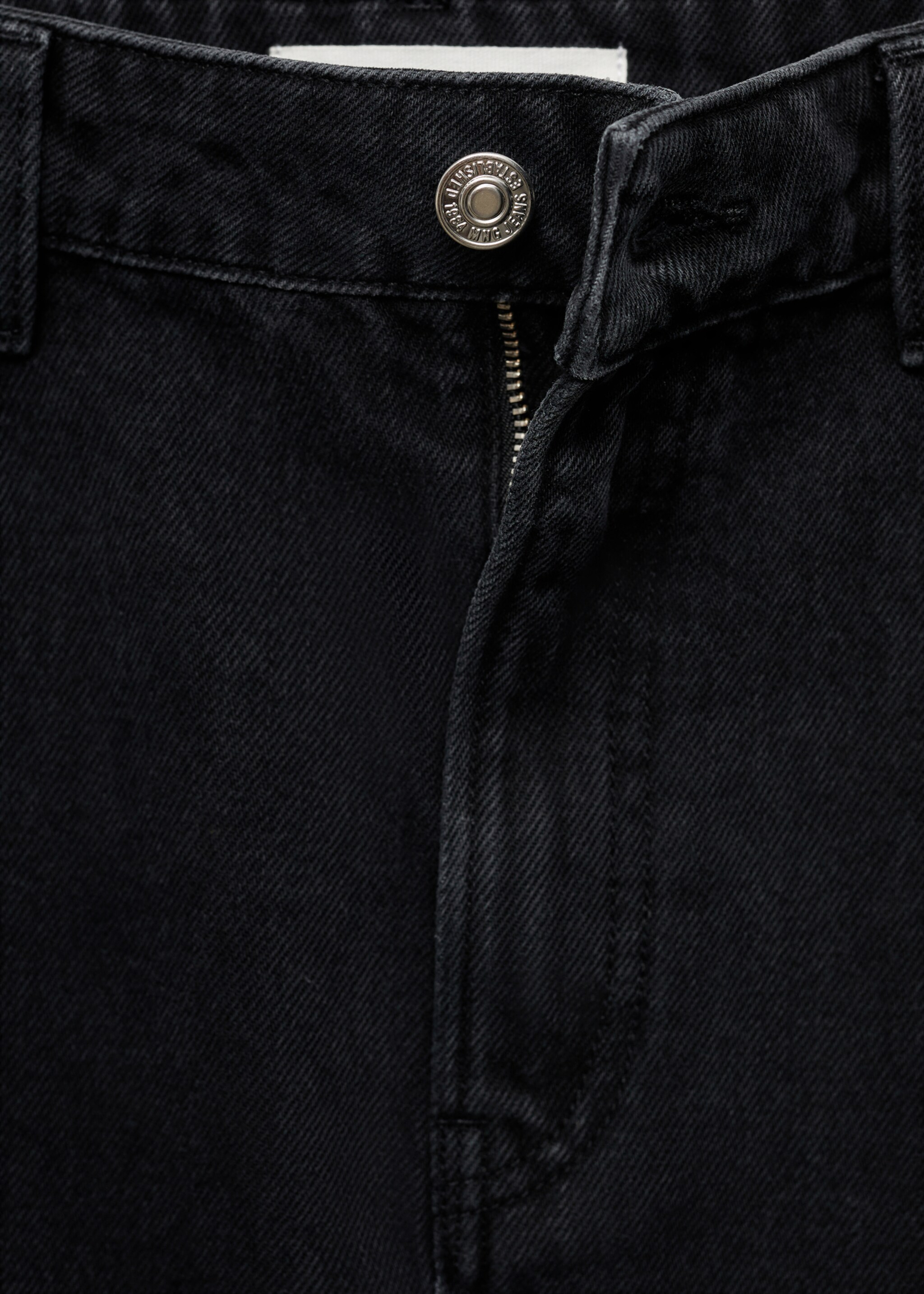 Midi-Jeansrock - Detail des Artikels 0, Black denim. Ref: 77054786-00.