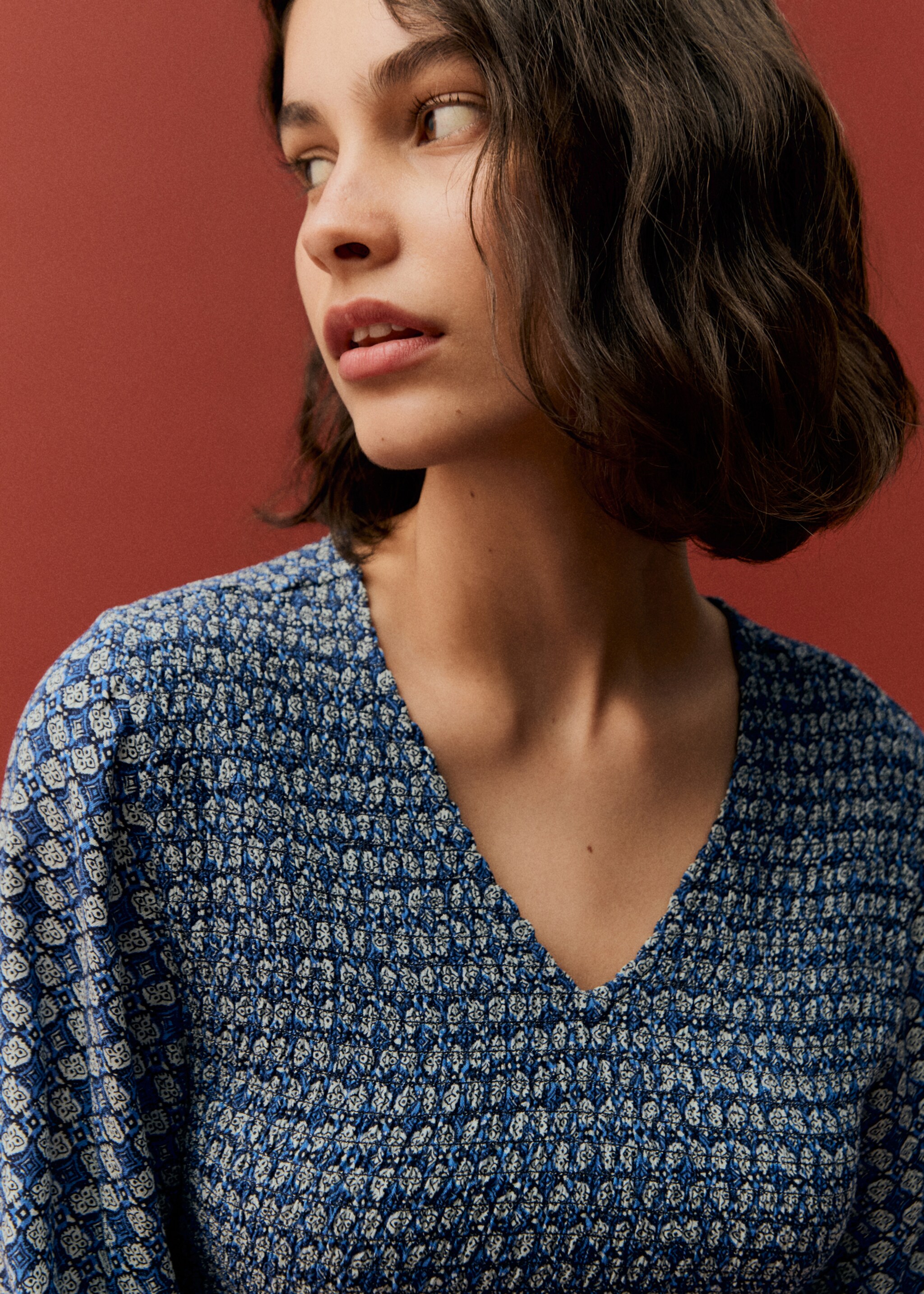 Ruched printed blouse - Details of the article 5