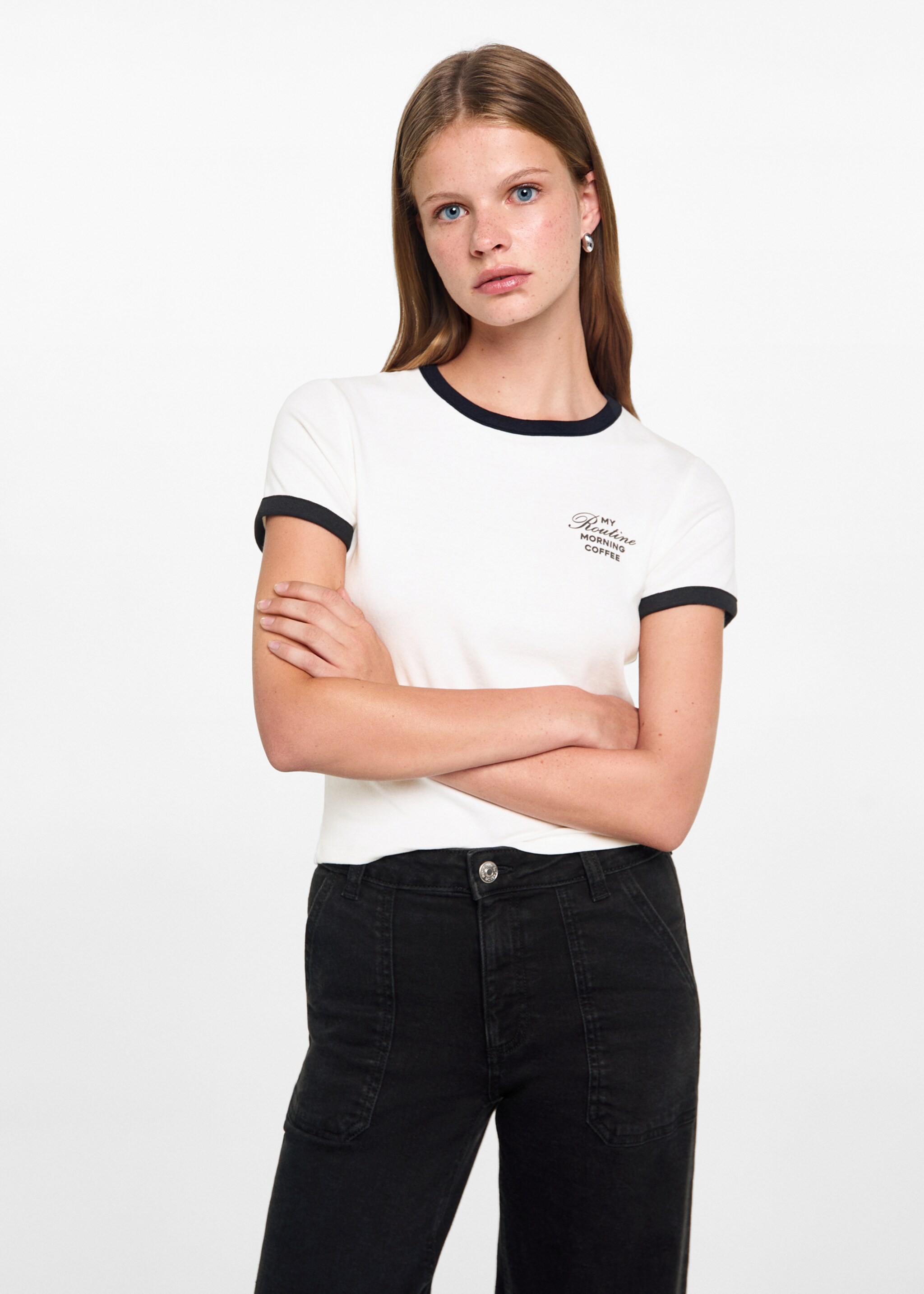 Culotte met zakken - Middenvlak, Black denim. Ref: 77054789-00.