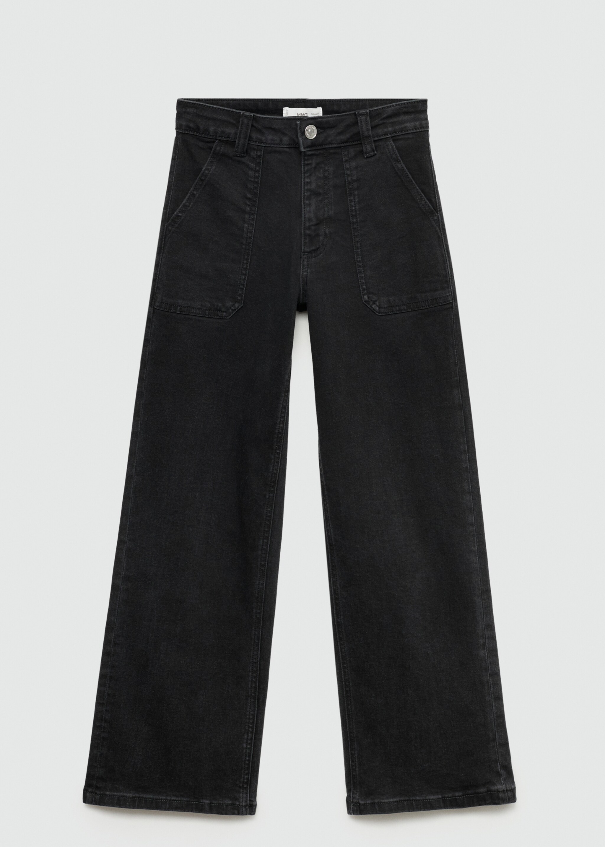 Culotte met zakken - Artikel zonder model, Black denim. Ref: 77054789-00.