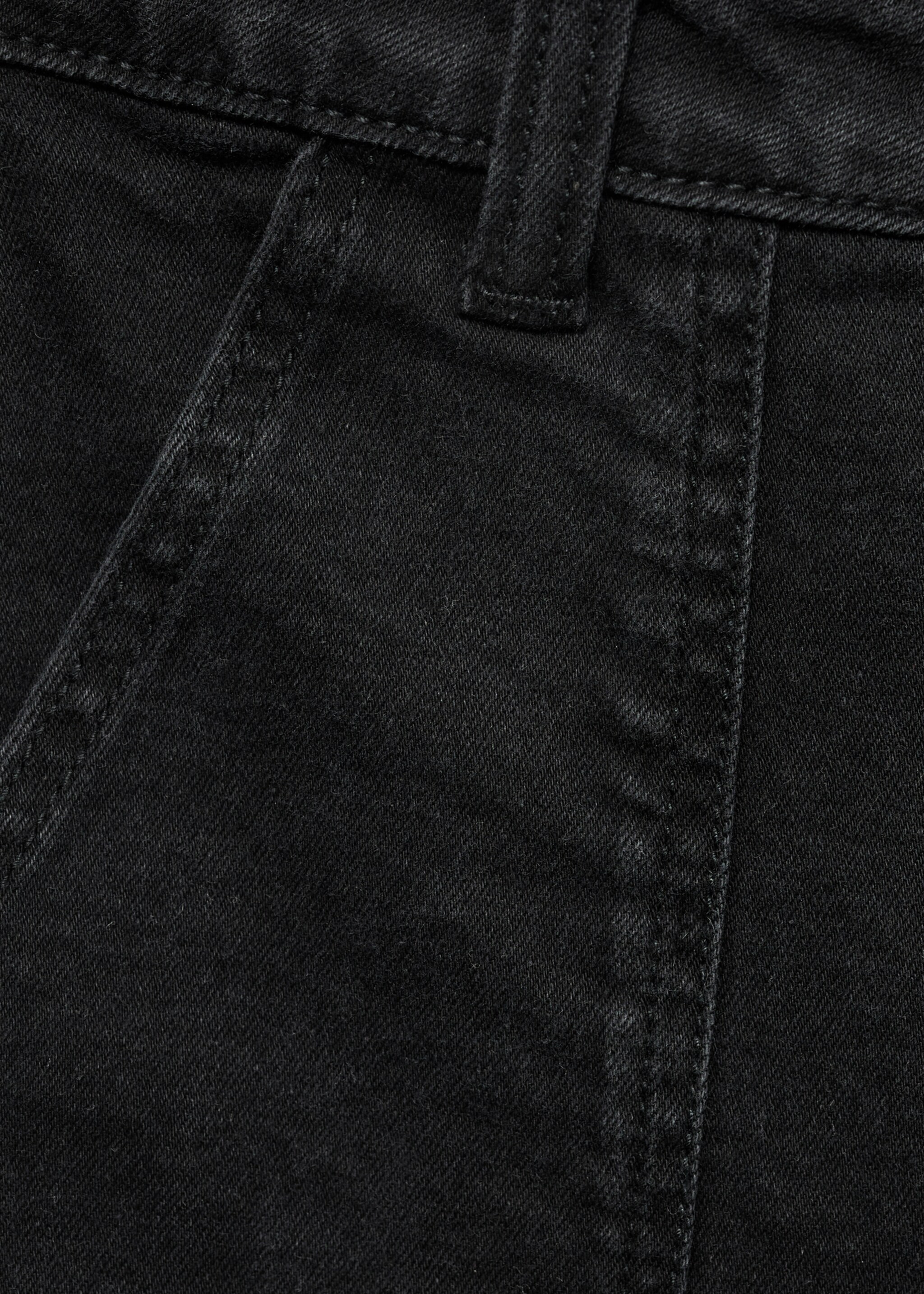 Culotte met zakken - Detail van het artikel 8, Black denim. Ref: 77054789-00.