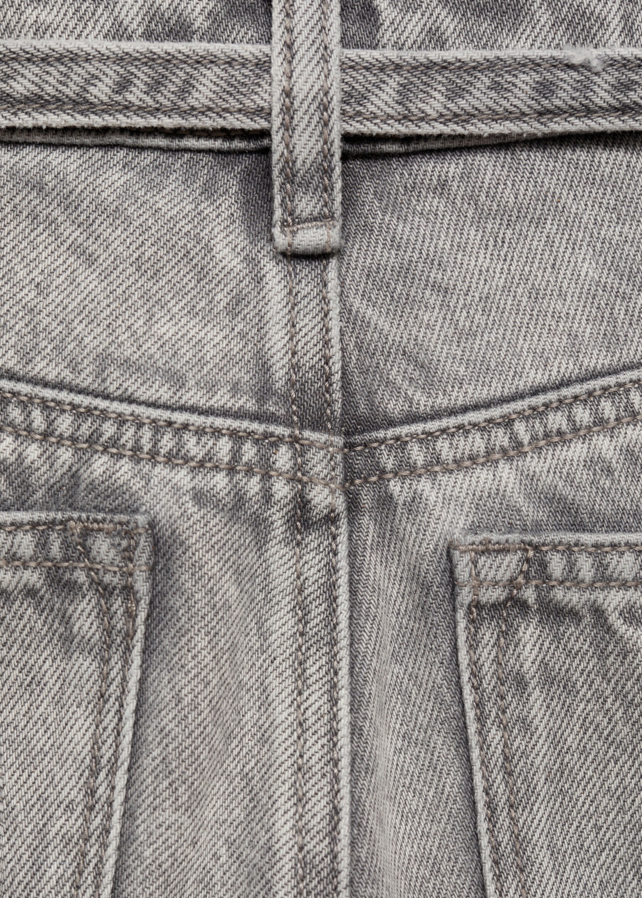 Traperice širokih nogavica s vezicom - Detalji artikla 0, Svjetlosivi denim. Ref: 77054790-00.