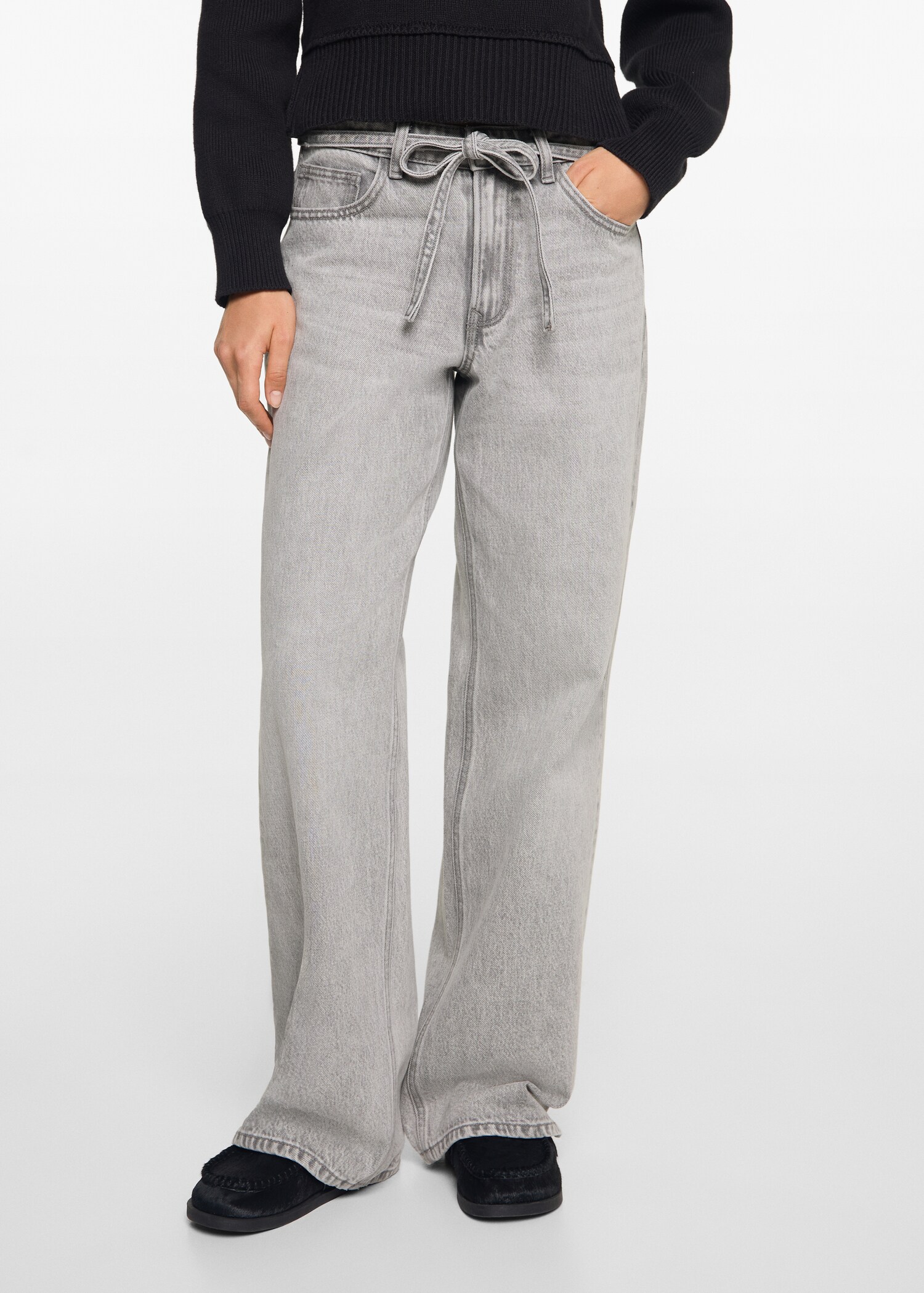 Wideleg-Jeans mit Kordelzug - Detail des Artikels 6