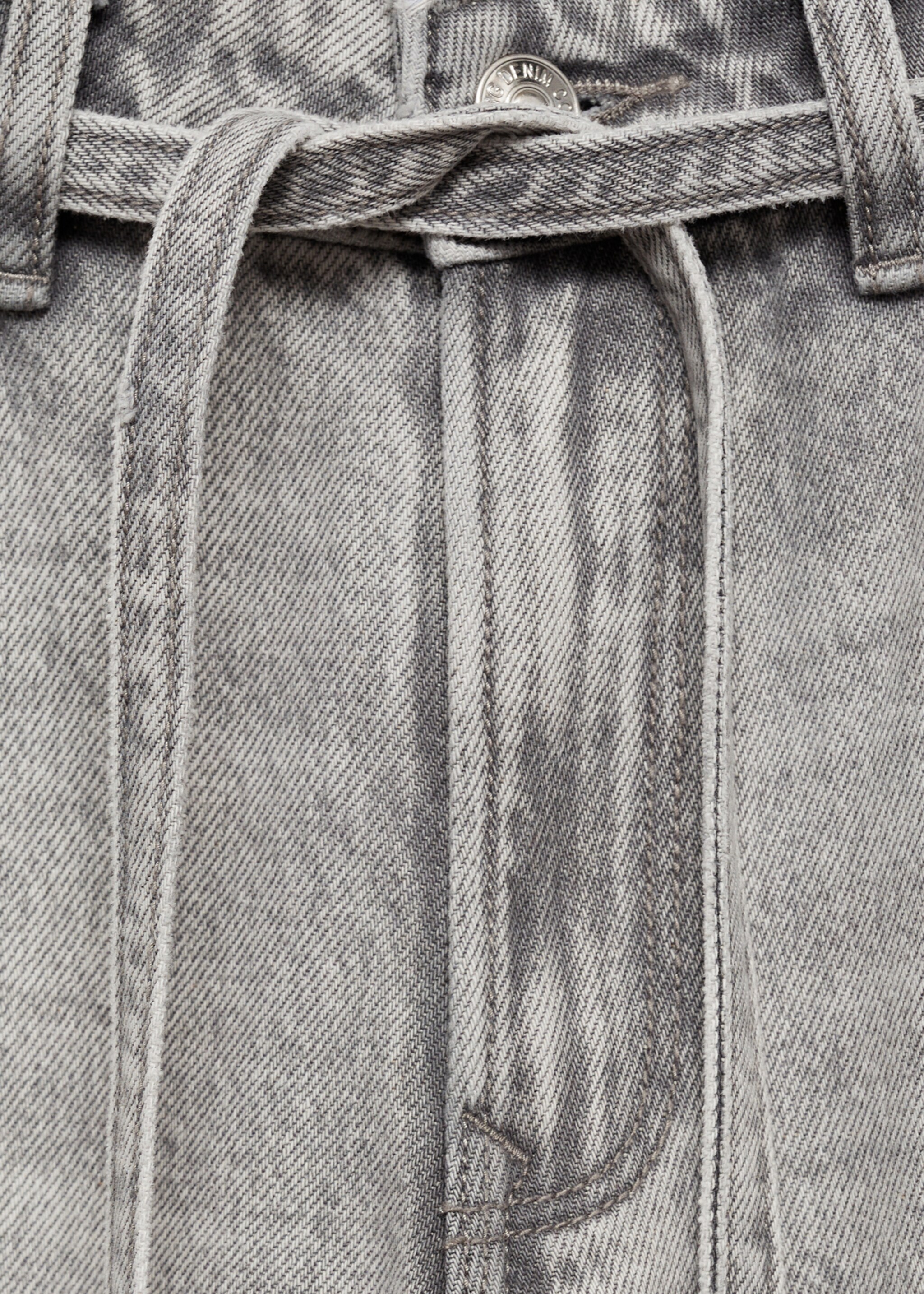 Traperice širokih nogavica s vezicom - Detalji artikla 8, Svjetlosivi denim. Ref: 77054790-00.