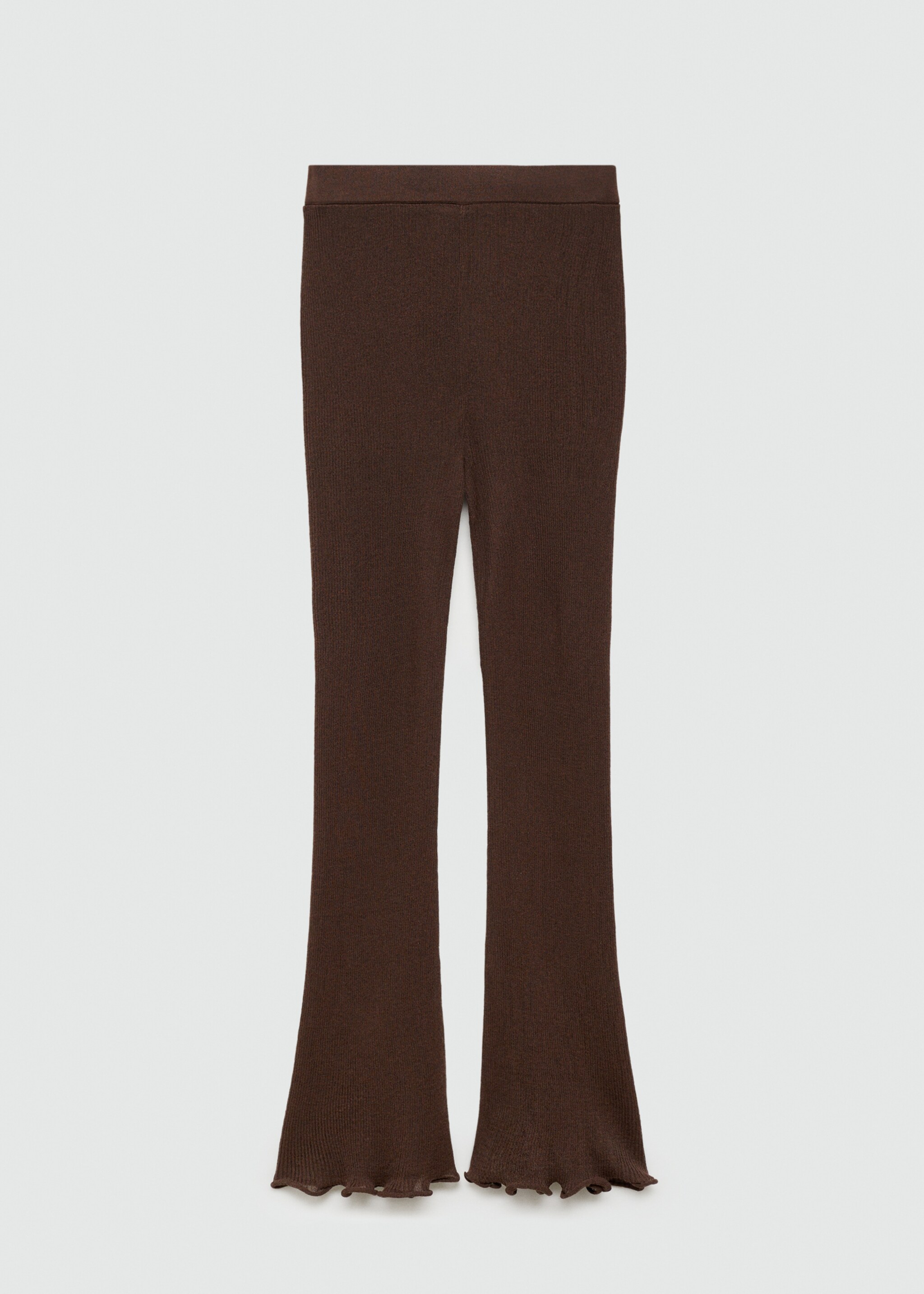 Pantalon maille flare - Article sans modèle, Marron. Ref: 77054791-00.
